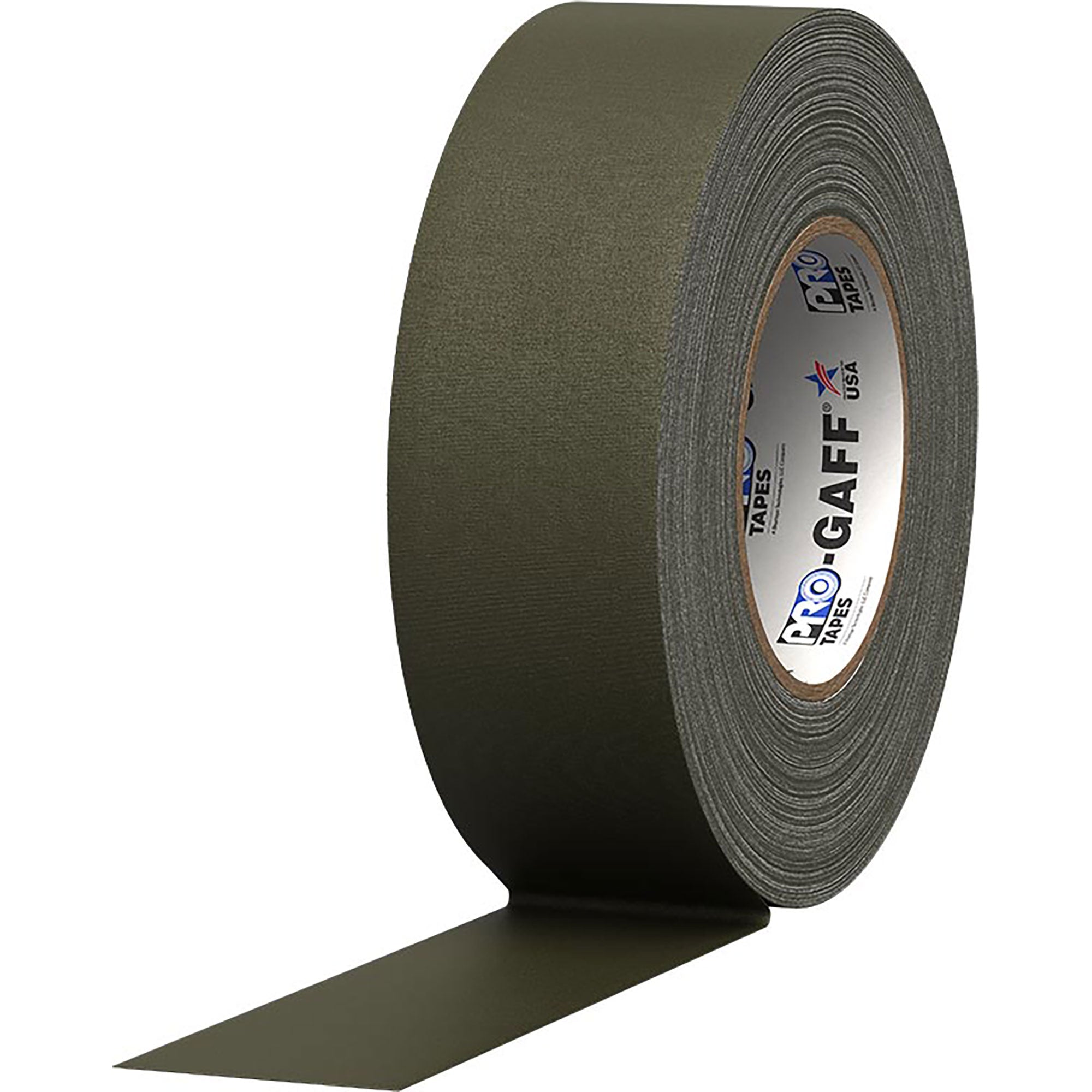 ProTapes Pro Gaff Premium Matte Cloth Gaffers Tape 2" x 55yds (Olive Drab OD Green, Case of 24)