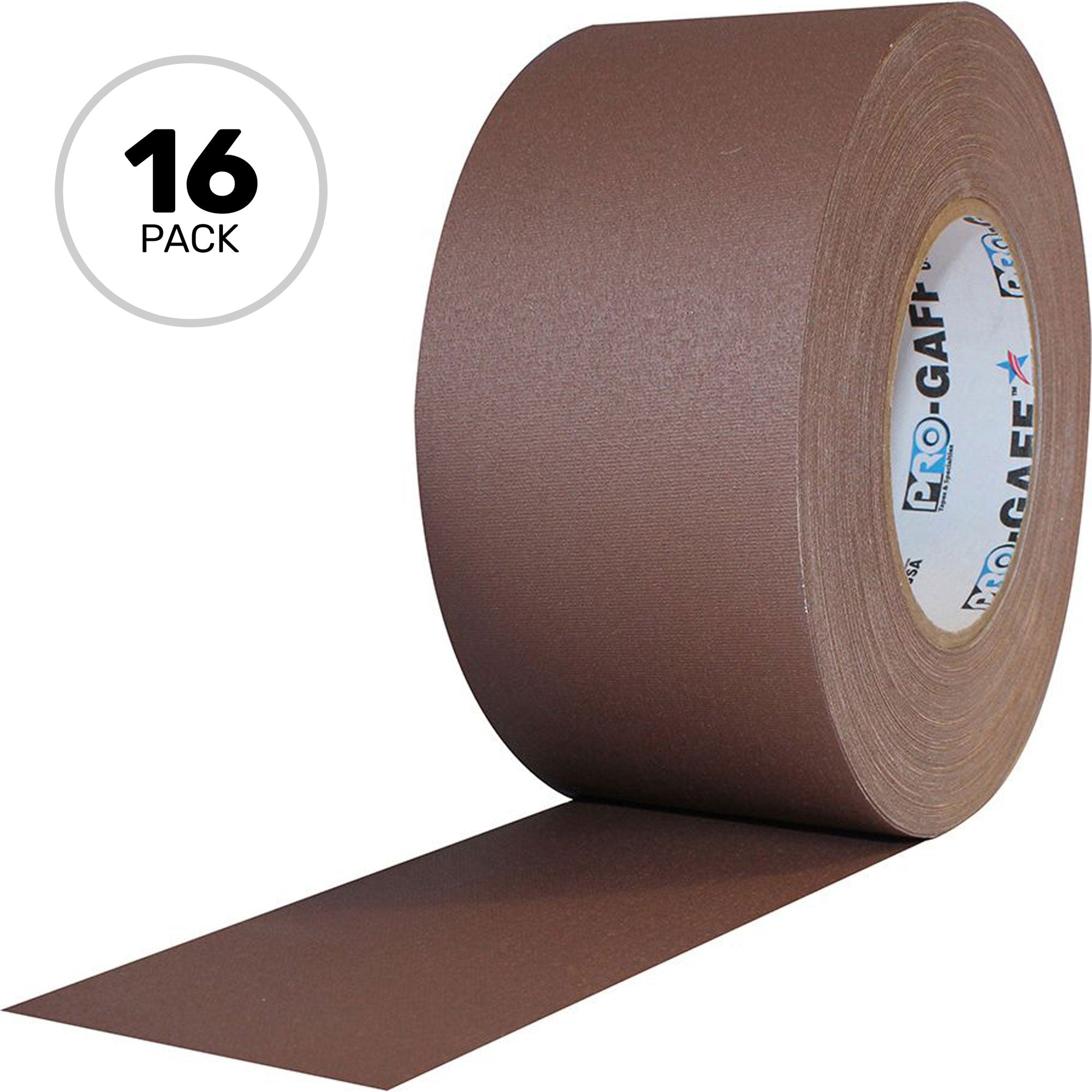 ProTapes Pro Gaff Premium Matte Cloth Gaffers Tape 3" x 55yds (Brown, Case of 16)
