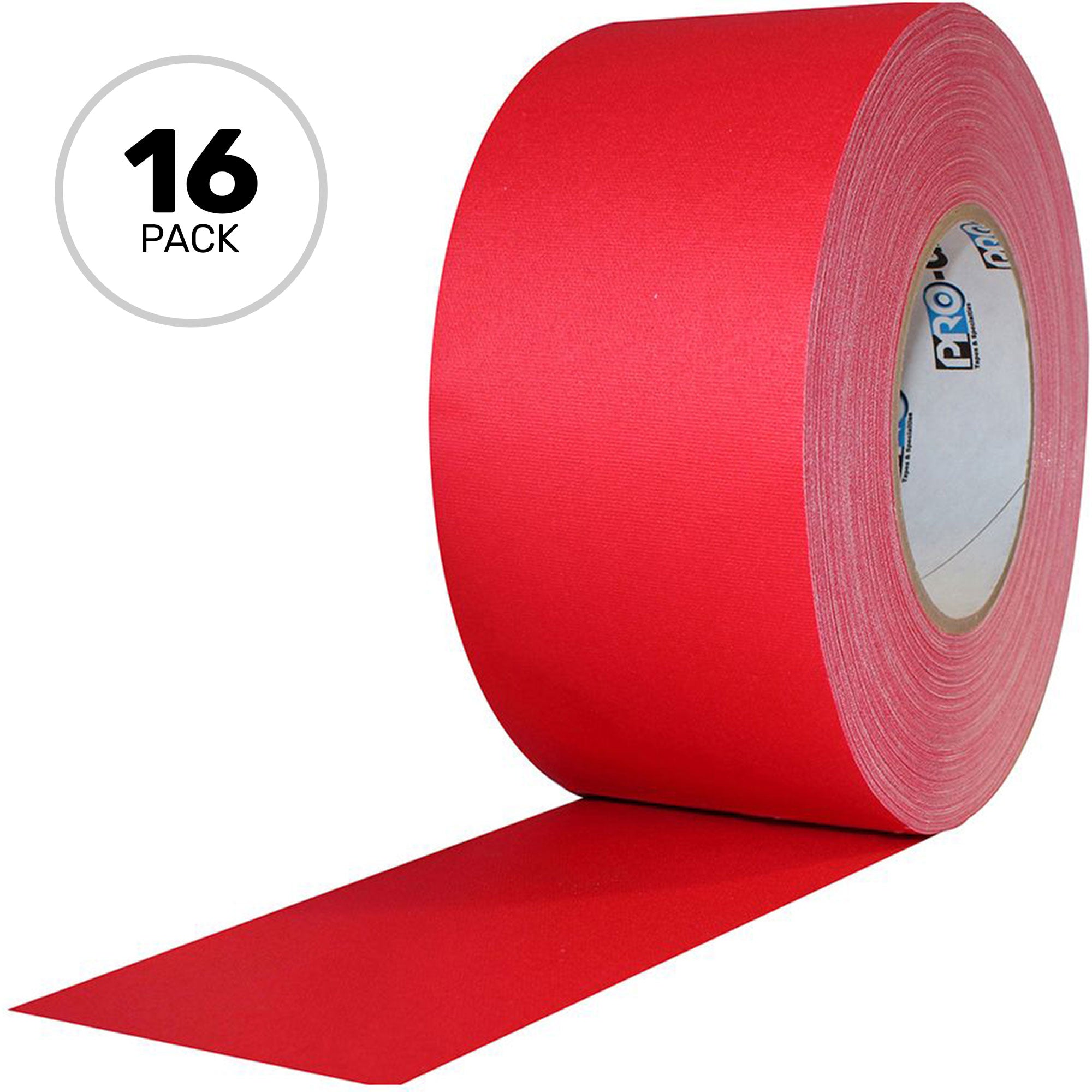 ProTapes Pro Gaff Premium Matte Cloth Gaffers Tape 3" x 55yds (Red, Case of 16)