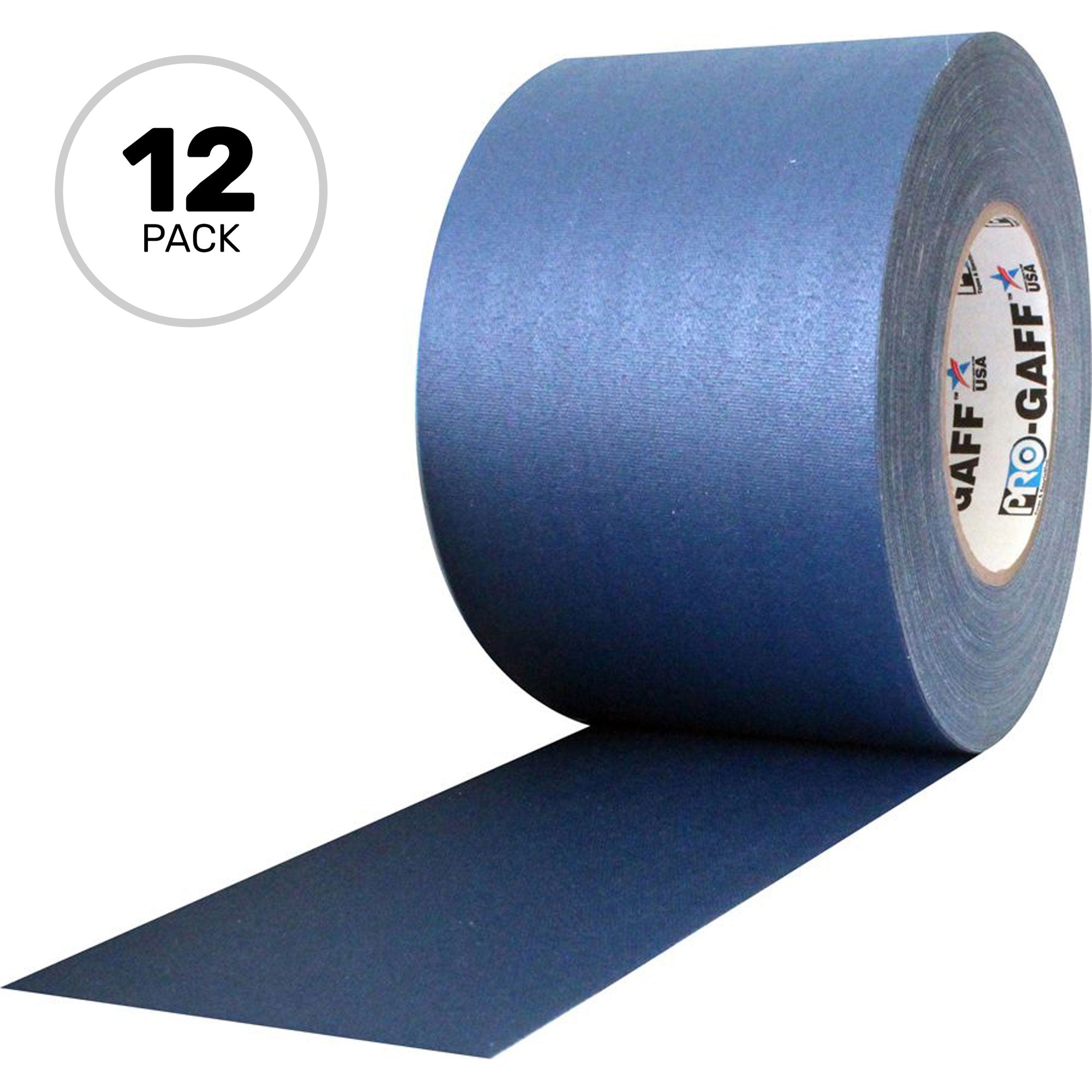ProTapes Pro Gaff Premium Matte Cloth Gaffers Tape 4" x 55yds (Blue, Case of 12)