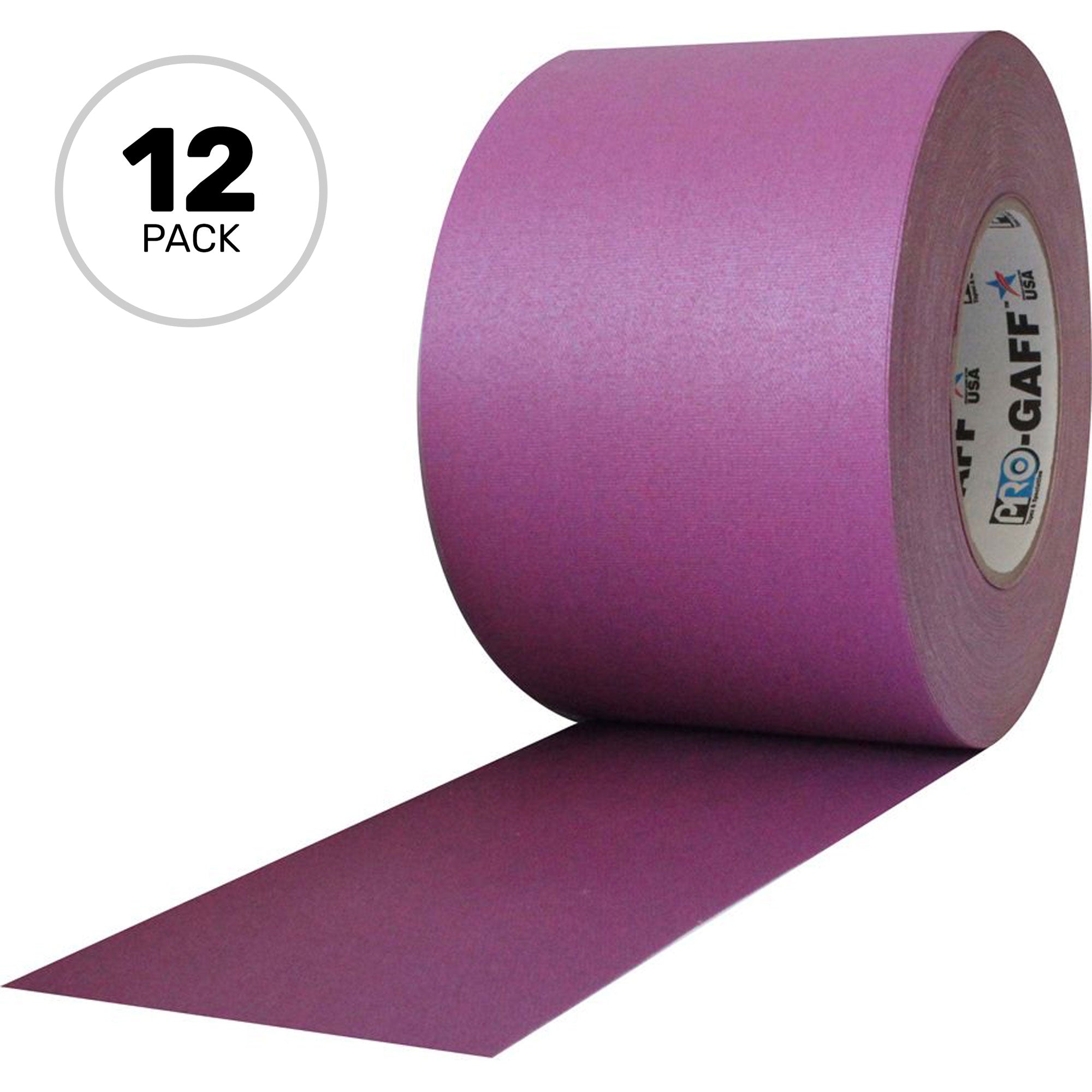 ProTapes Pro Gaff Premium Matte Cloth Gaffers Tape 4" x 55yds (Purple, Case of 12)