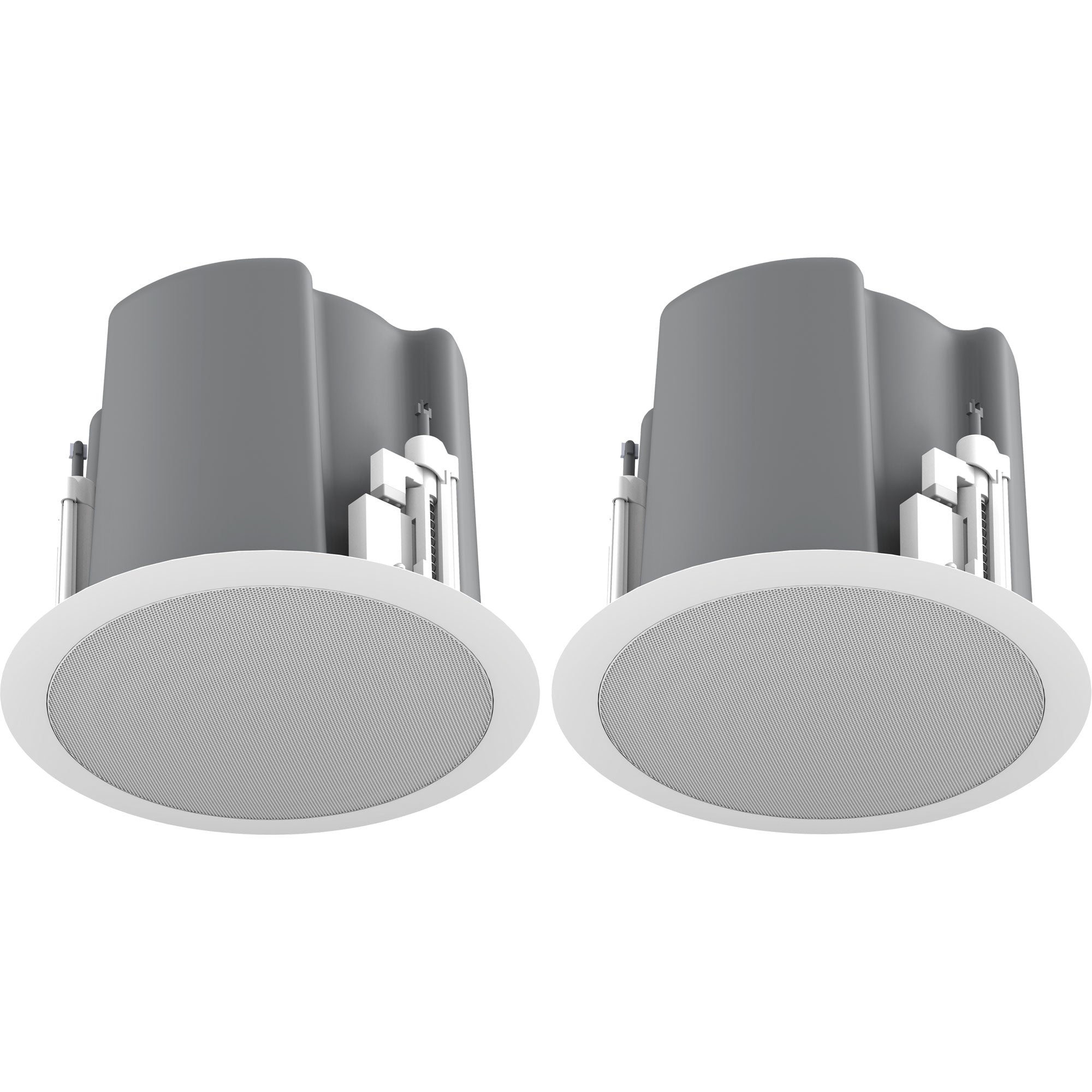 AtlasIED FAP63T-W 6.5" Coaxial In-Ceiling Speaker with 32-Watt 70/100V Transformer (White, Pair)