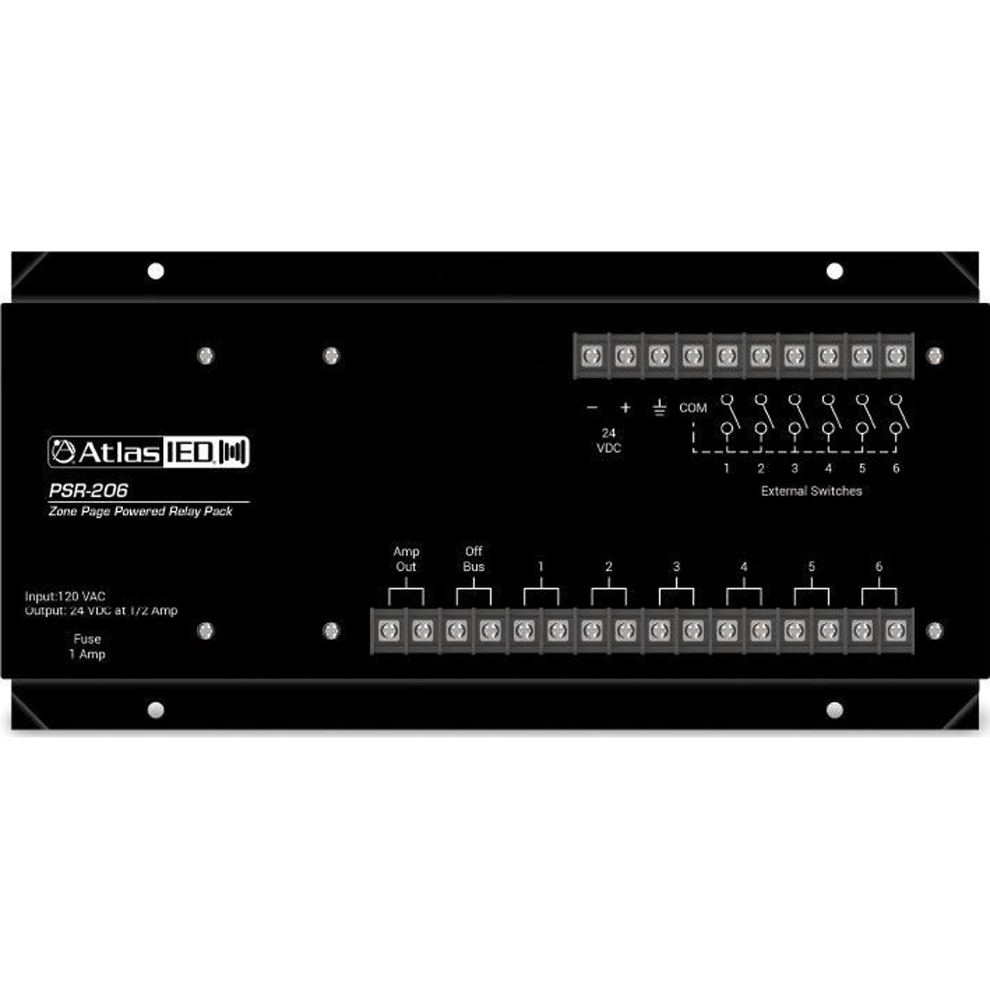 AtlasIED PSR-206 Zone Page Powered Relay Pack 6 Relays