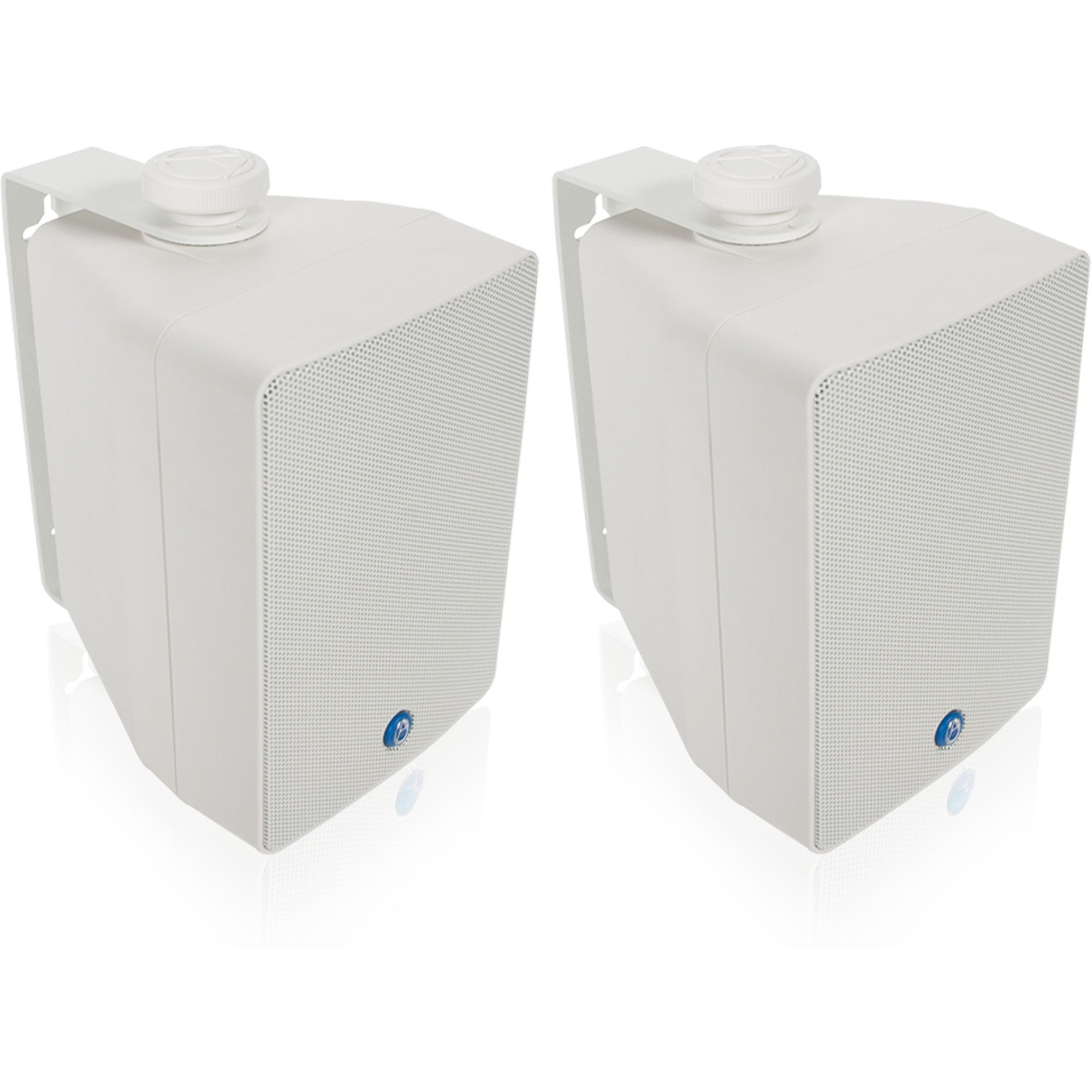 AtlasIED SM42T-WH 4" 2-Way All Weather Speaker with 16-Watt 70V/100V Transformer (White, Pair)