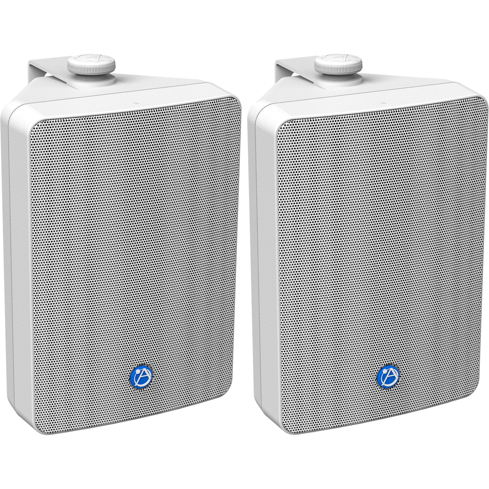 AtlasIED SM63T-WH 6.5" 2-Way All Weather Speaker with 32-Watt 70V/100V Transformer (White, Pair)