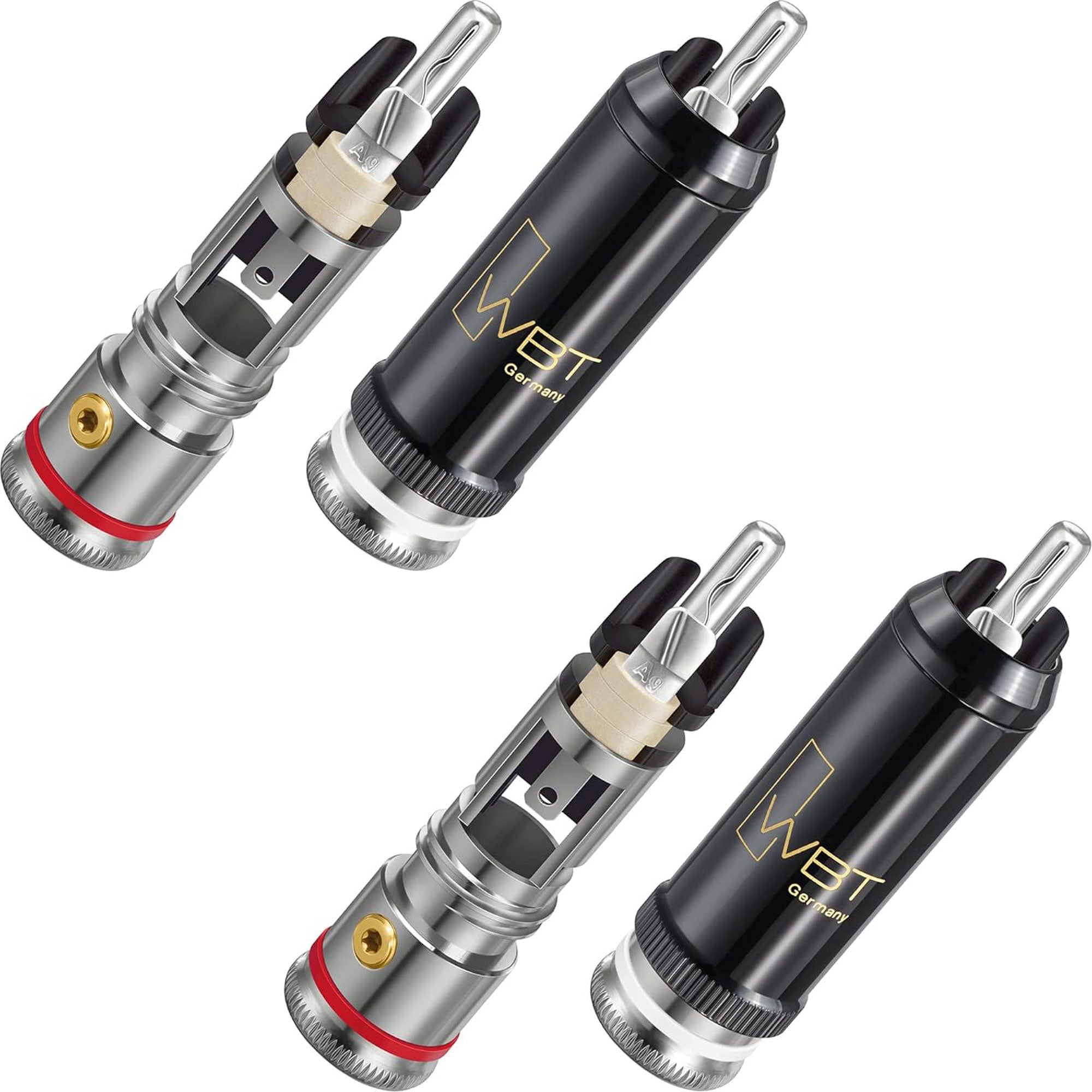 WBT 0102-Ag KIT NextGen Silver Signature Male RCA Connector (4-Pack with Torx Key)