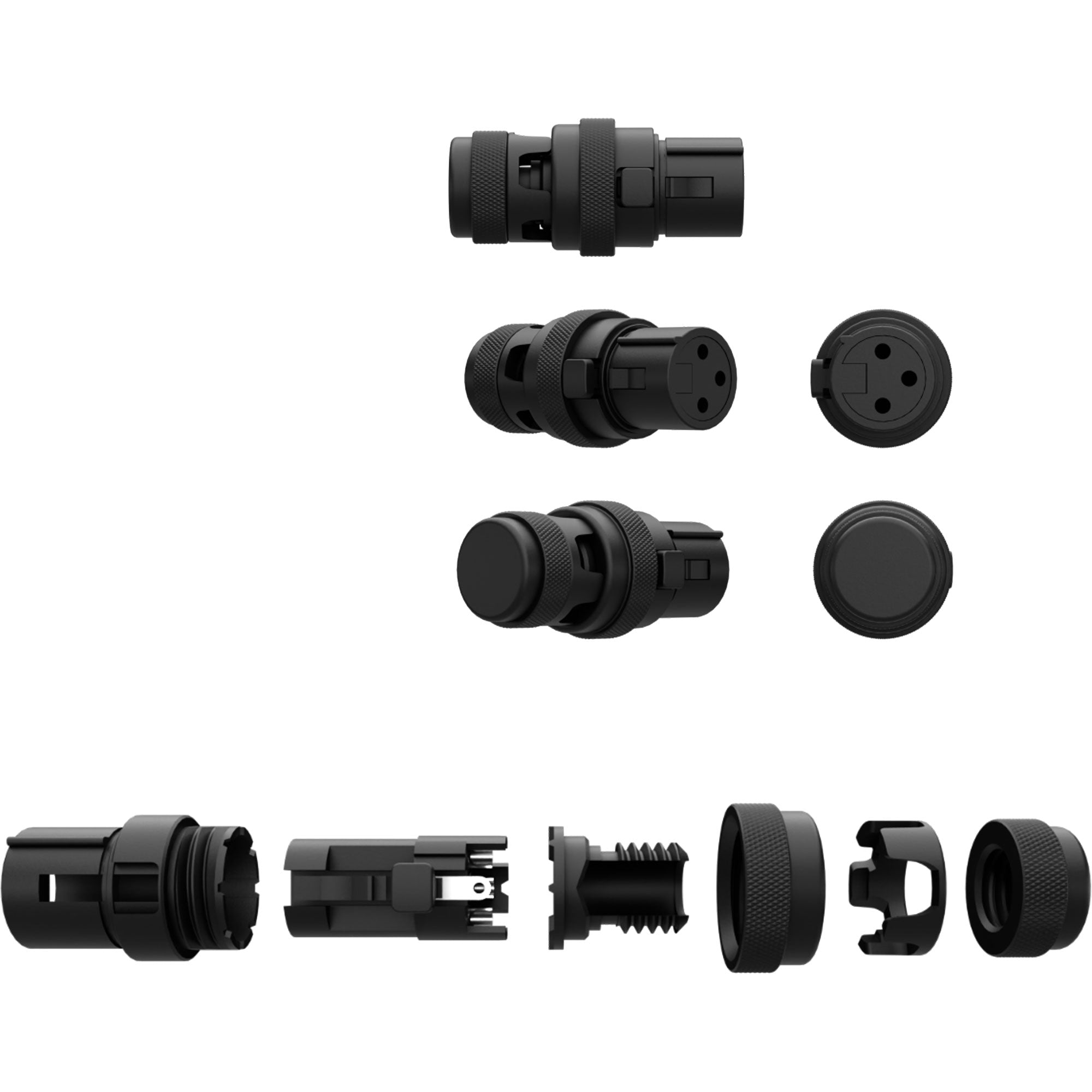SquarePlug SPXA-FBK Low-Profile 90° Heavy-Duty Metal 3-Pin Female XLR Connector (Black) Image 4