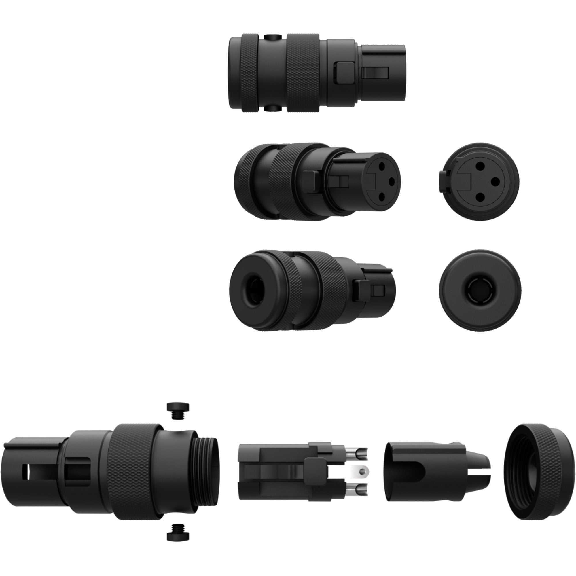 SquarePlug SPX-FBK Low-Profile Heavy-Duty All Metal 3-Pin Female XLR Connector (Black) Image 7