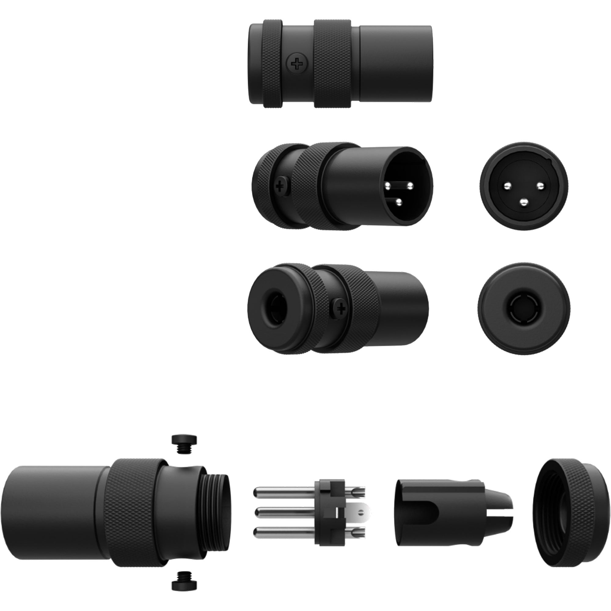 SquarePlug SPX-MBK Low-Profile Heavy-Duty All Metal 3-Pin Male XLR Connector (Black) Image 6