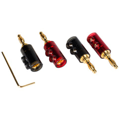Custom Cable Performance Audio Nine Tines Banana Plugs with Polycarbonate Shell (2 Pack) Image 1