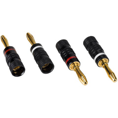 Custom Cable Performance Audio Banana Plugs with Black Aluminum Shell (2 Pack) Image 1