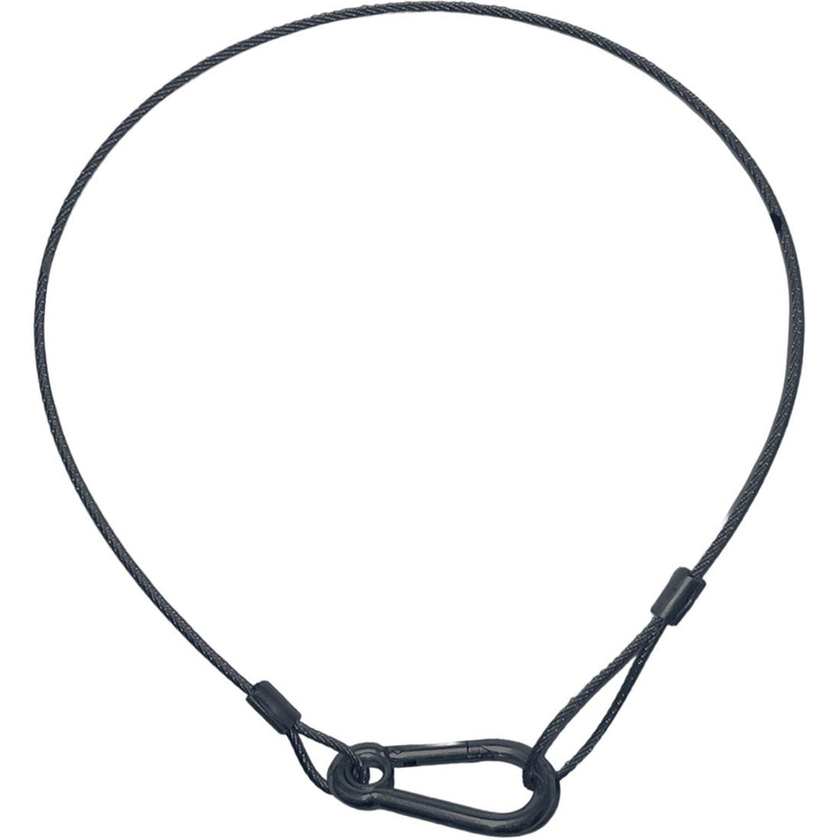 Black safety cable for lighting and rigging