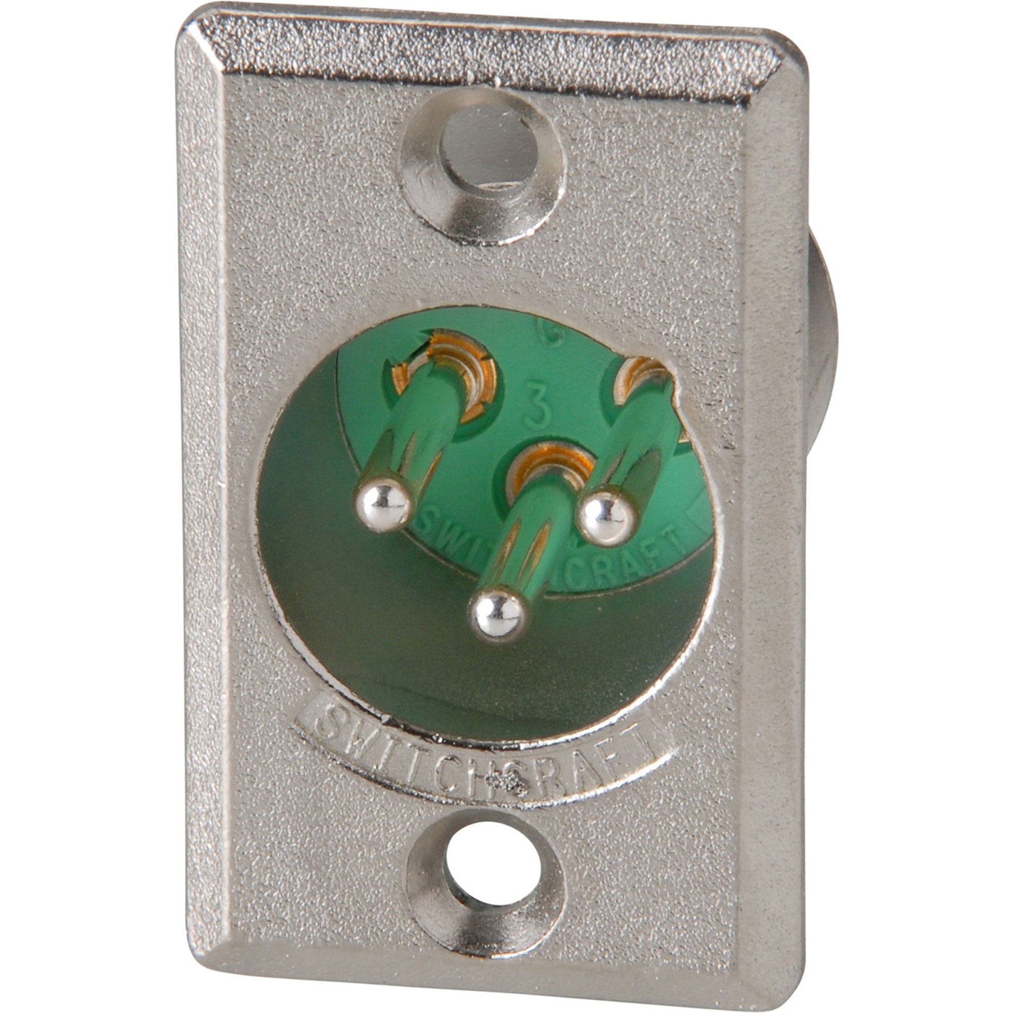 Switchcraft D3M Male 3-Pin XLR Panel Mount Connector (Nickel/Silver)