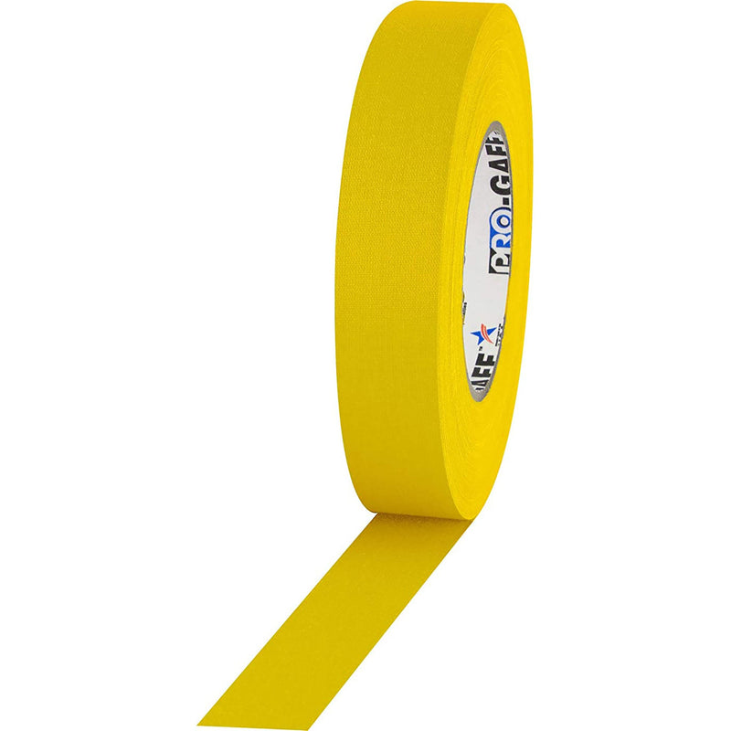 ProTapes Pro Gaff Premium Matte Cloth Gaffers Tape 1" x 55yds (Yellow)