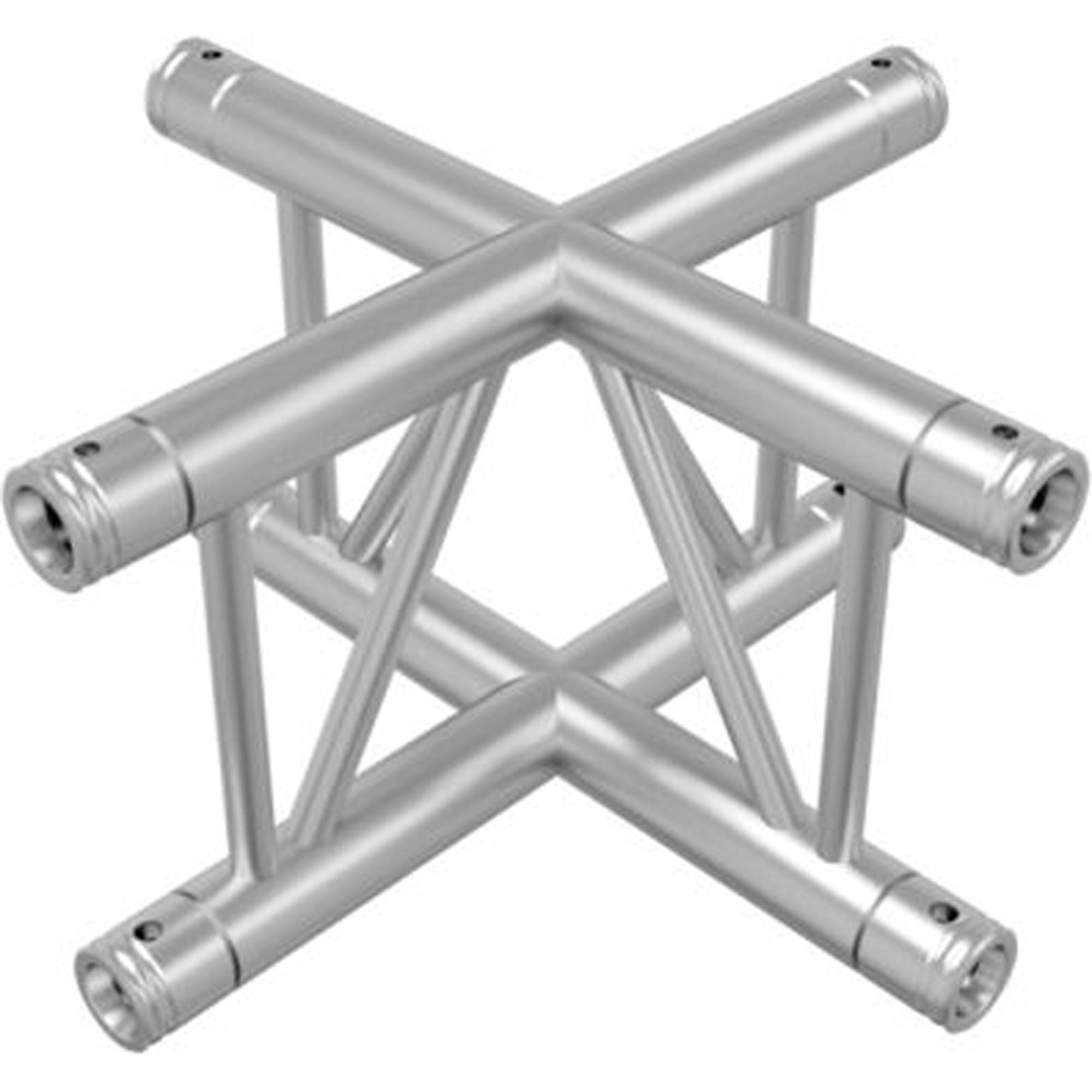 Global Truss 4-Way Vertical Cross Junction for F32 I-Beam Truss System (Aluminum)