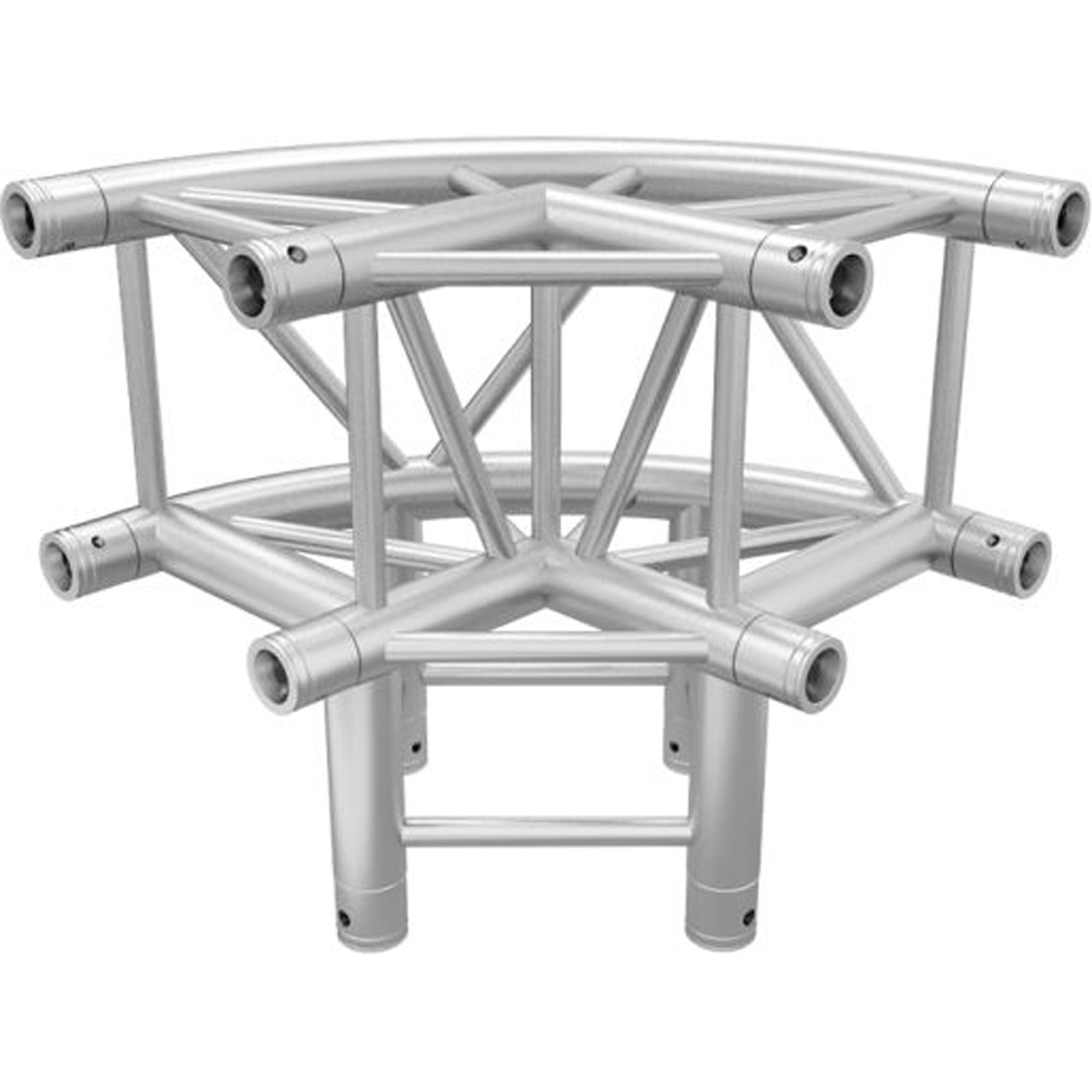 Global Truss Rounded 3-Way 90 Degree Corner for F34 Square Truss System (Aluminum)