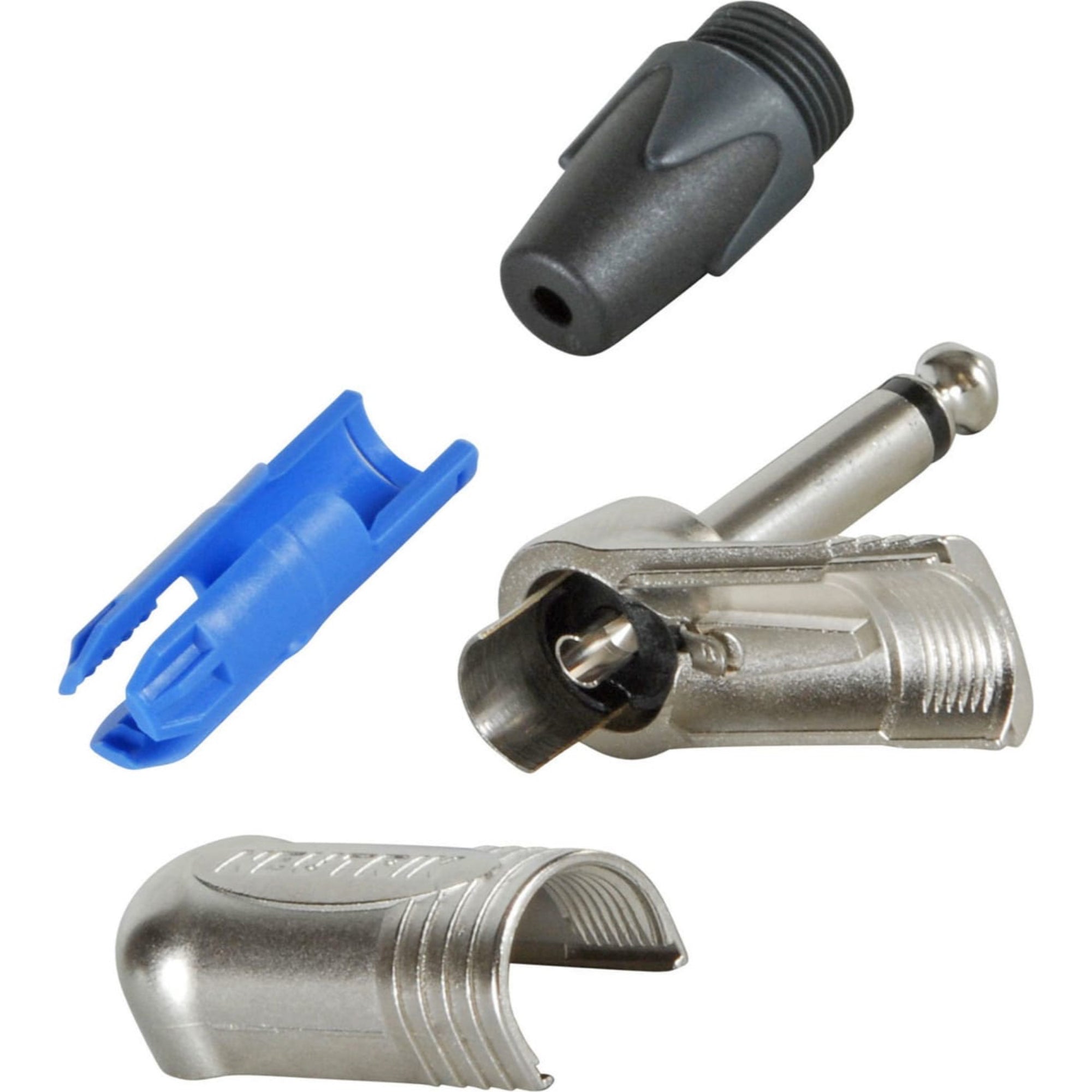 Neutrik NP2RX Professional Right-Angle 1/4" TS Mono Phone Plug (Nickel/Silver, Box of 25)