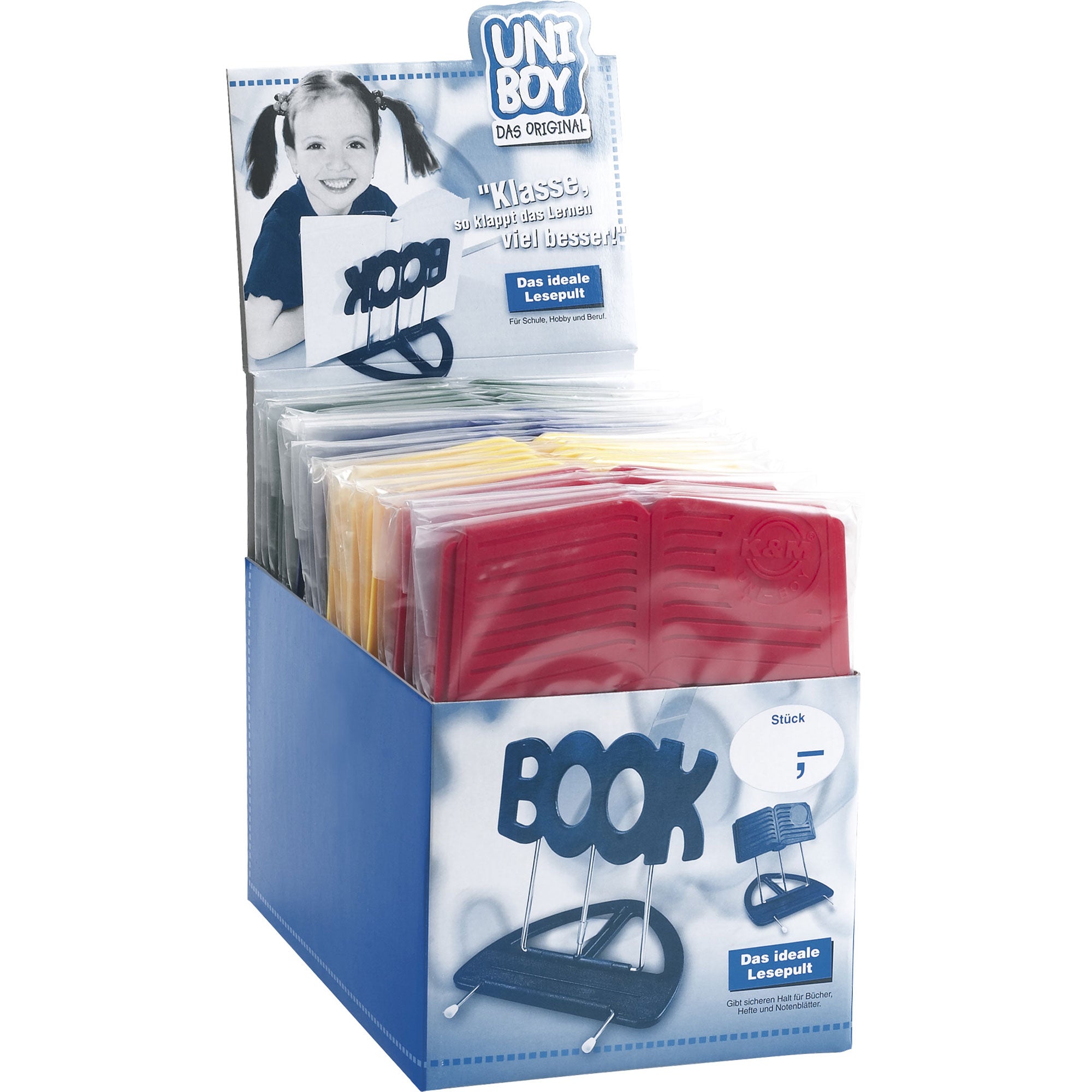 K&M Stands 12450 Uni-Boy Classic Book Stand (4 Color Set)