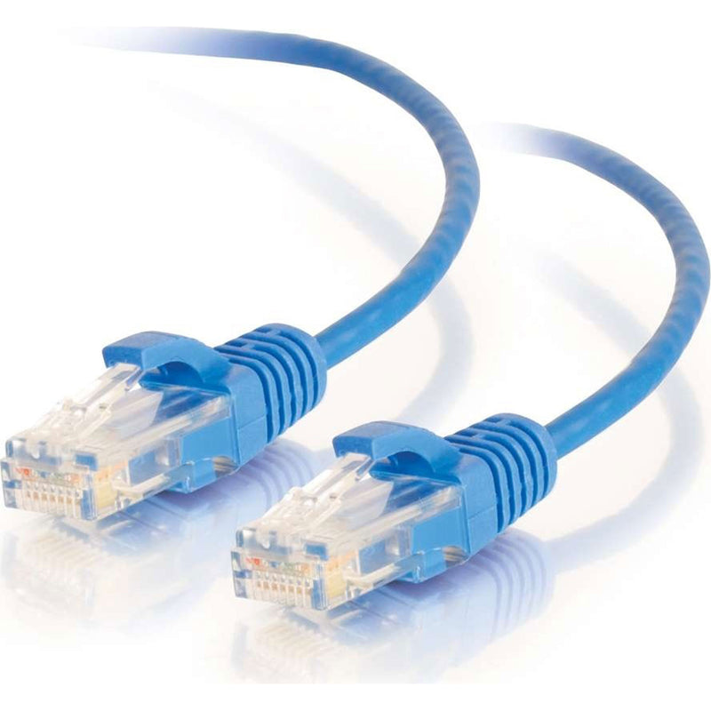 C2G Cat6 Snagless Unshielded (UTP) Slim Ethernet Network Patch Cable - Blue (2.5')