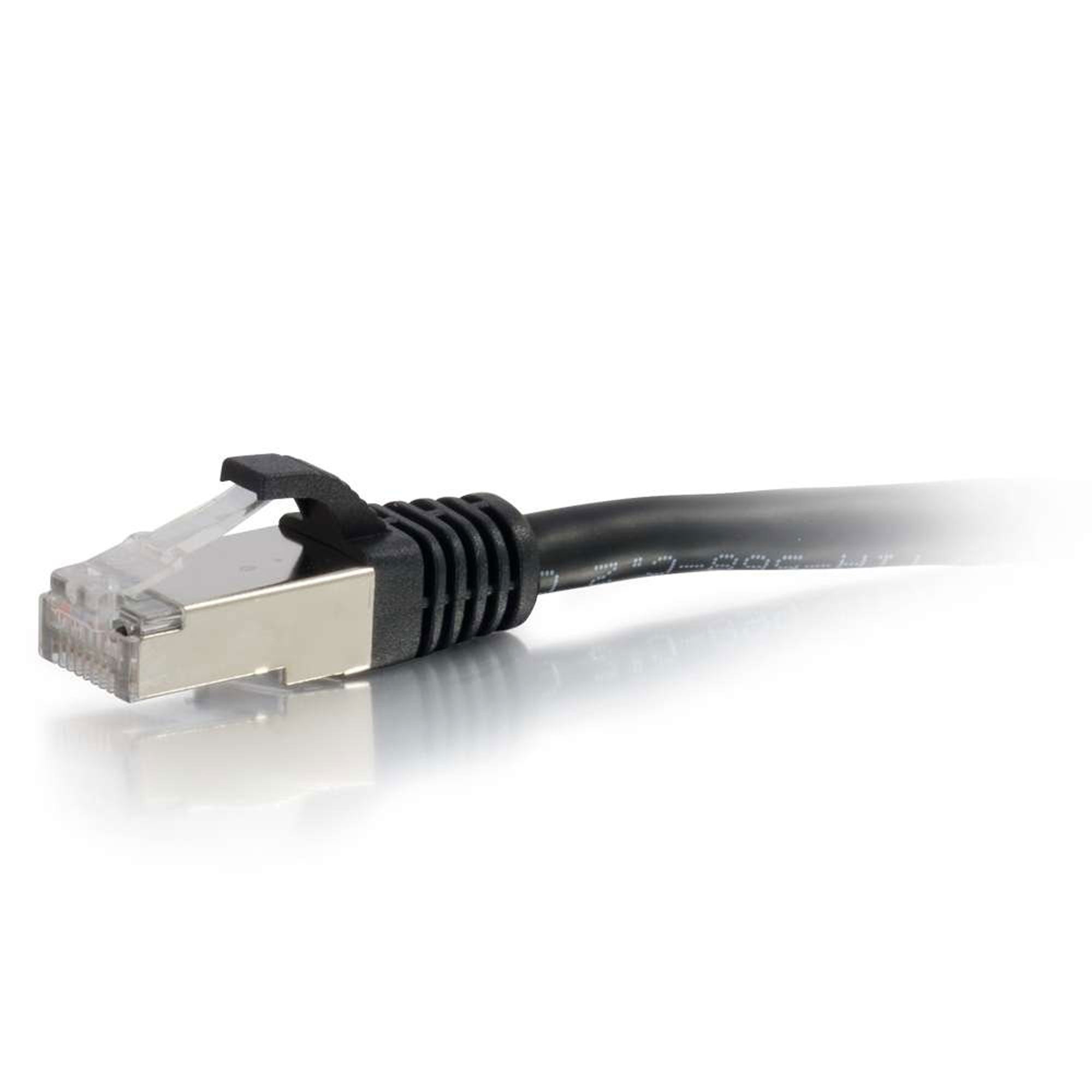 C2G Cat6a Snagless Shielded (STP) Ethernet Network Patch Cable - Black (12')