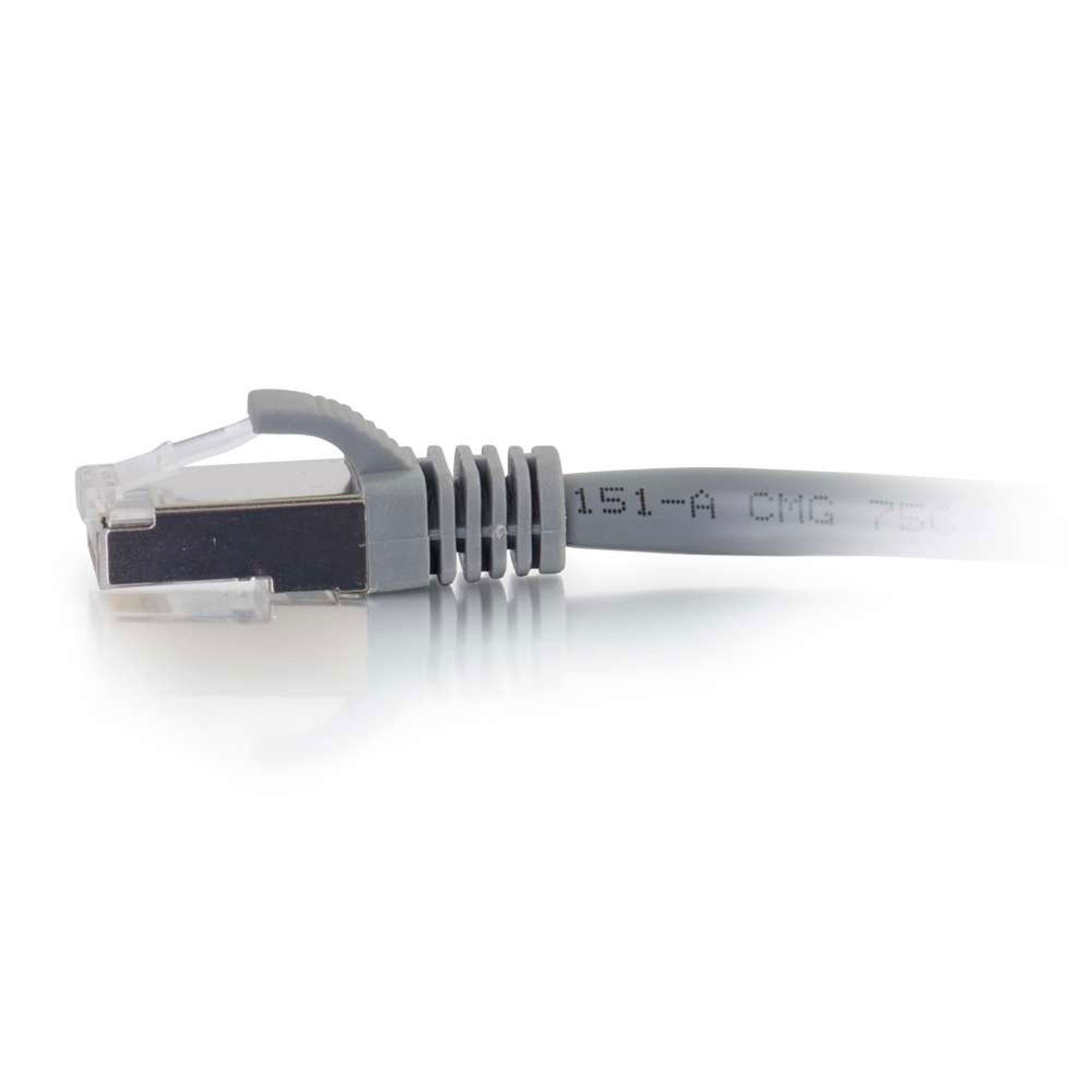 C2G Cat6a Snagless Shielded (STP) Ethernet Network Patch Cable - Grey (25')