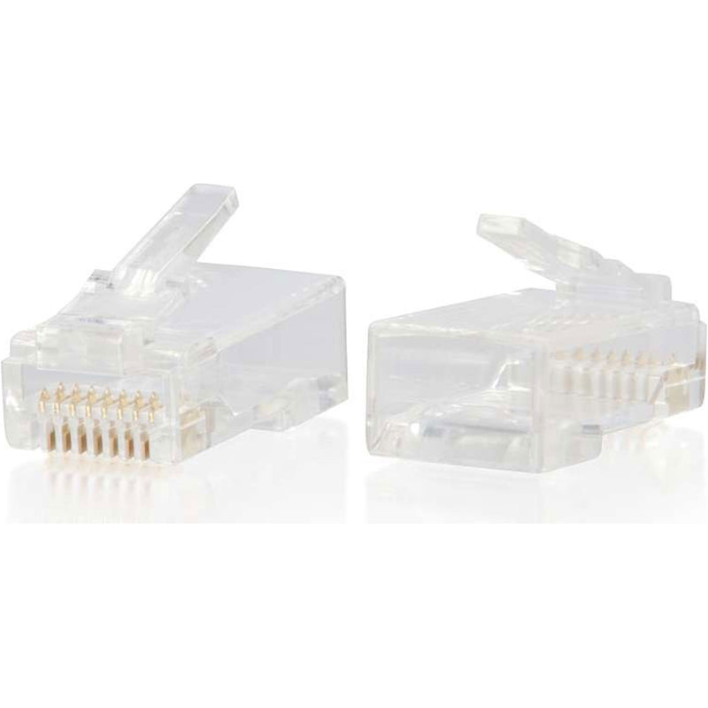 C2G RJ45 Cat6 Modular Plug for Round Solid/Stranded Cable (50 Pack)