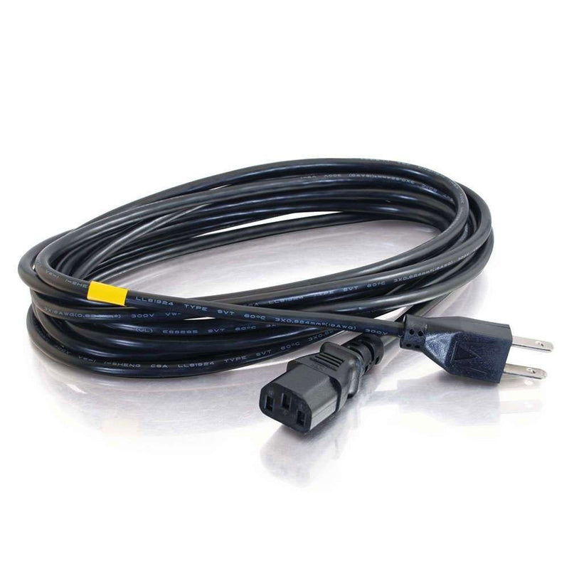 C2G 09482 Universal Power Cord 18 AWG NEMA 5-15P to IEC-C13 (15')