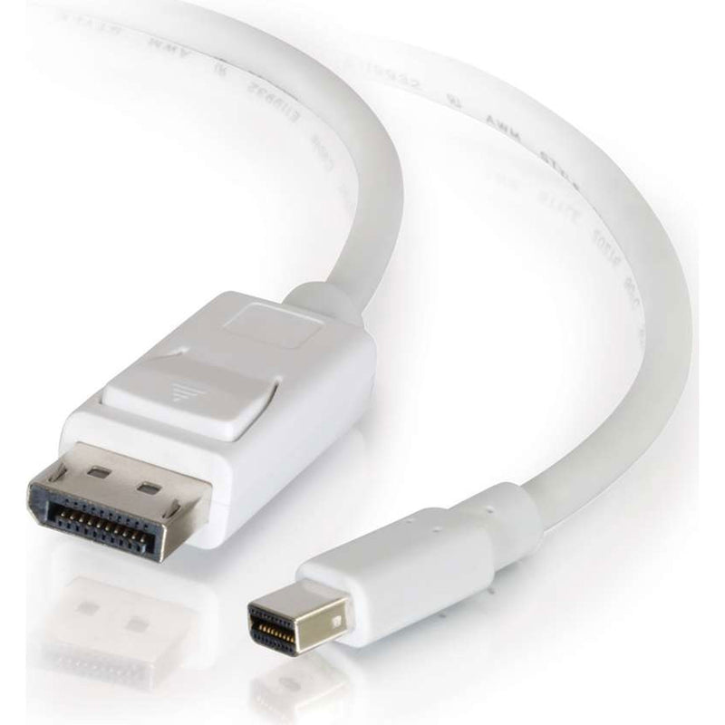 C2G Mini DisplayPort to DisplayPort Adapter Cable 4K 30Hz - White (6')