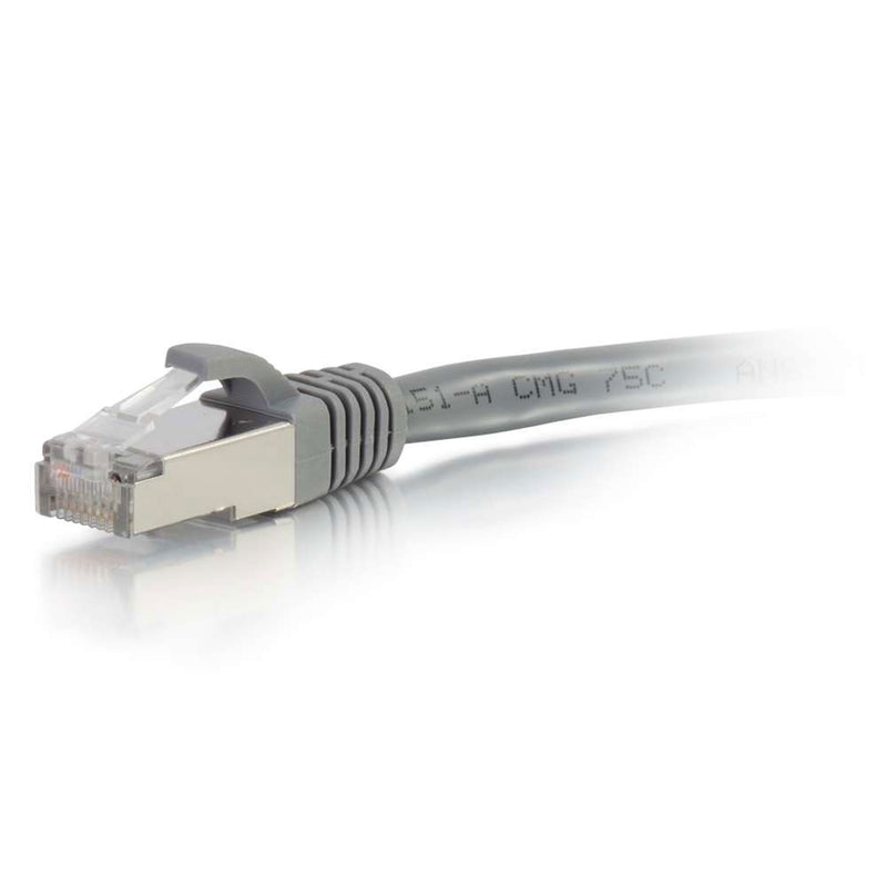 C2G Cat6a Snagless Shielded (STP) Ethernet Network Patch Cable - Grey (1')