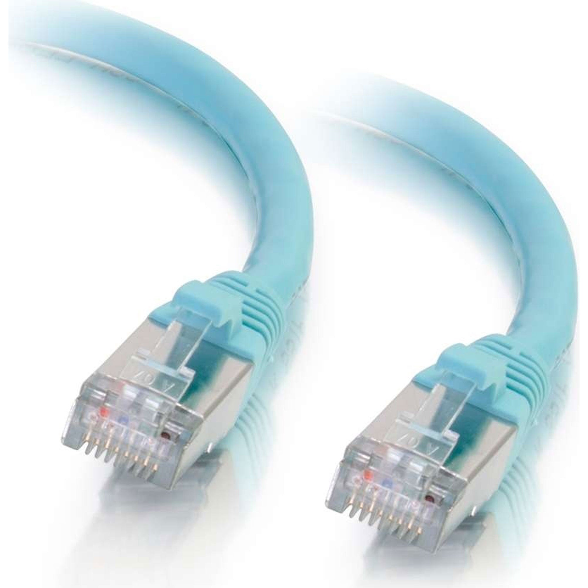 C2G Cat6a Snagless Shielded (STP) Ethernet Network Patch Cable - Aqua (6')