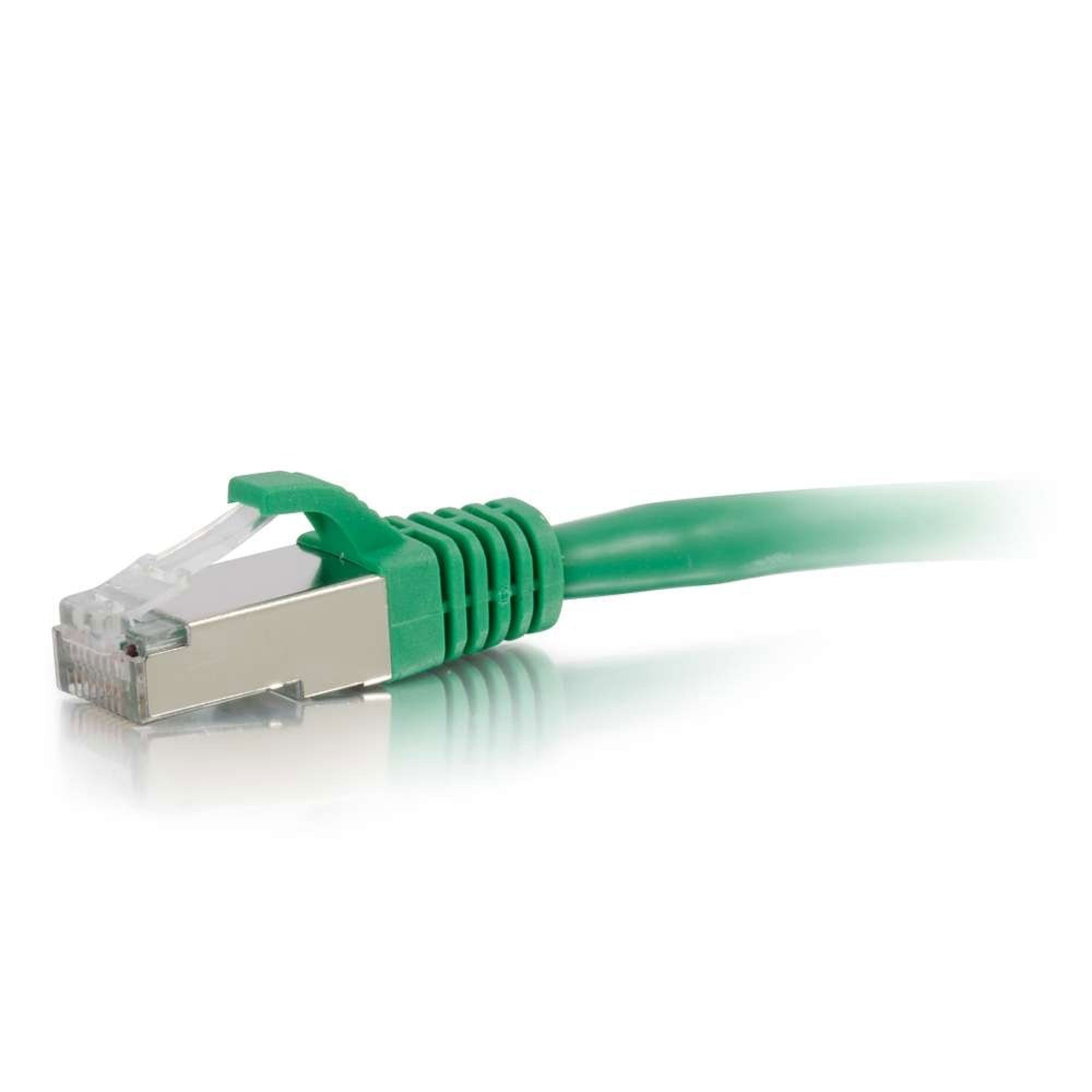 C2G Cat6 Snagless Shielded (STP) Ethernet Network Patch Cable - Green (2')