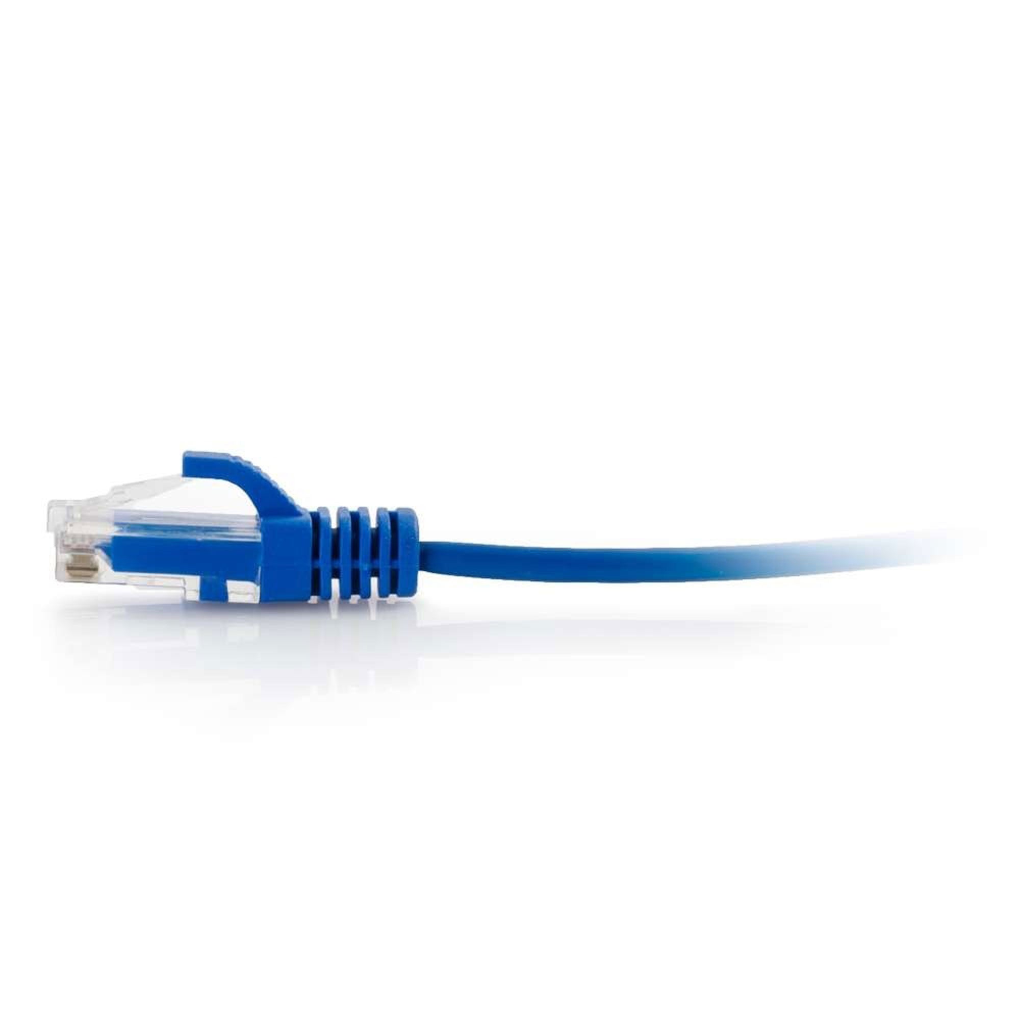 C2G Cat5e Snagless Unshielded (UTP) Slim Ethernet Network Patch Cable - Blue (3')