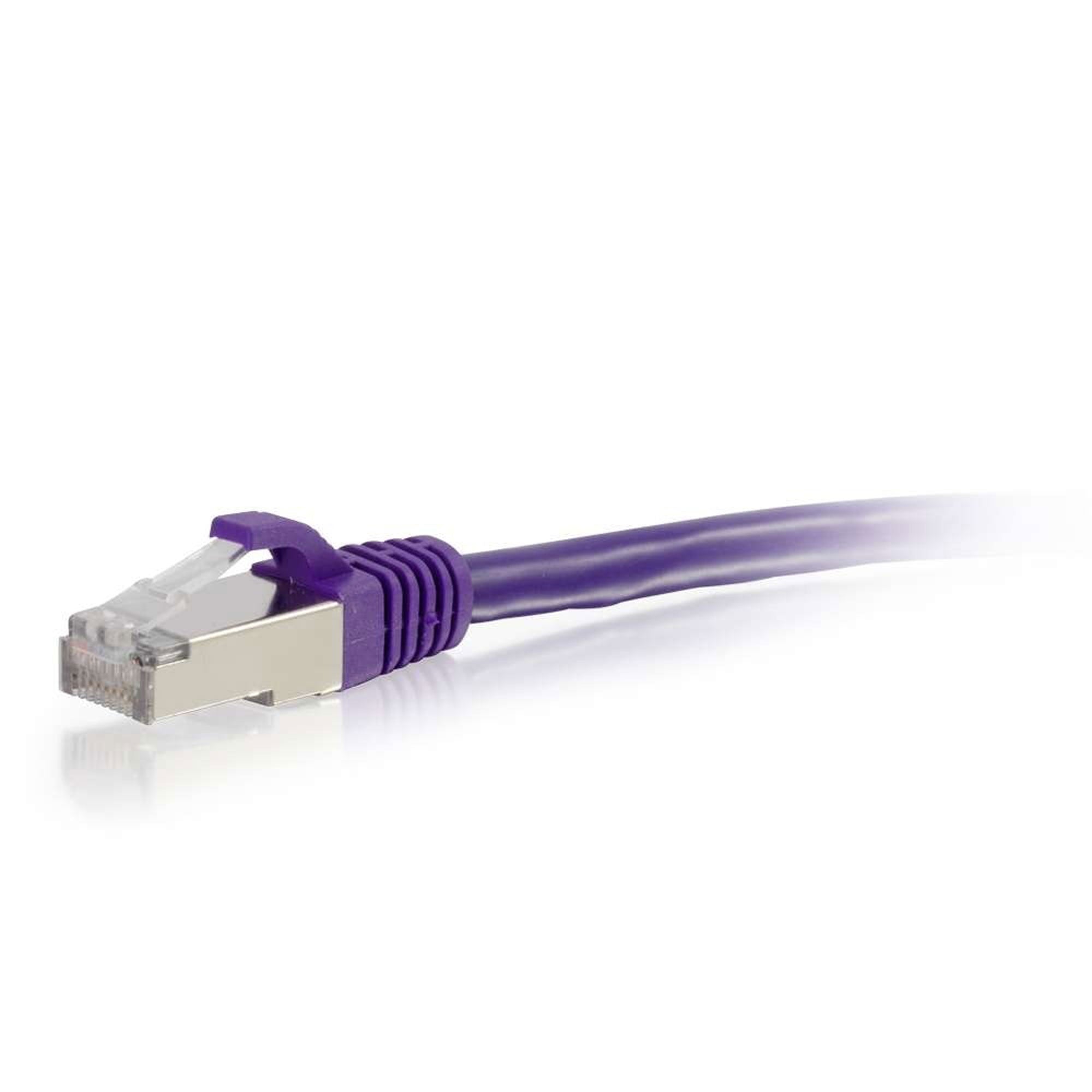 C2G Cat6 Snagless Shielded (STP) Ethernet Network Patch Cable - Purple (1')