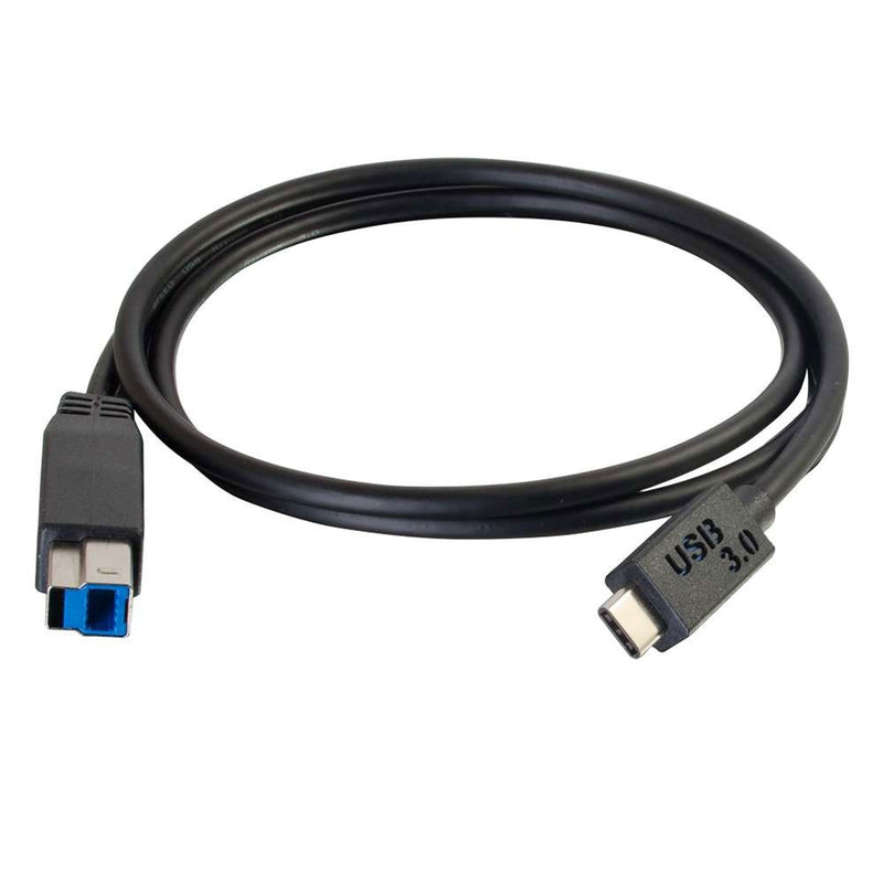 C2G 28865 USB-C Male to USB-B Male USB 3.1 (Gen1) Cable (3')