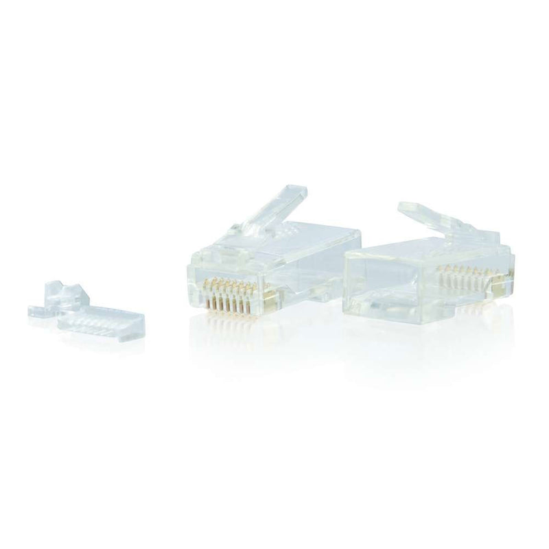 C2G RJ45 Cat6 Modular Plug for Round Solid/Stranded Cable (100 Pack)