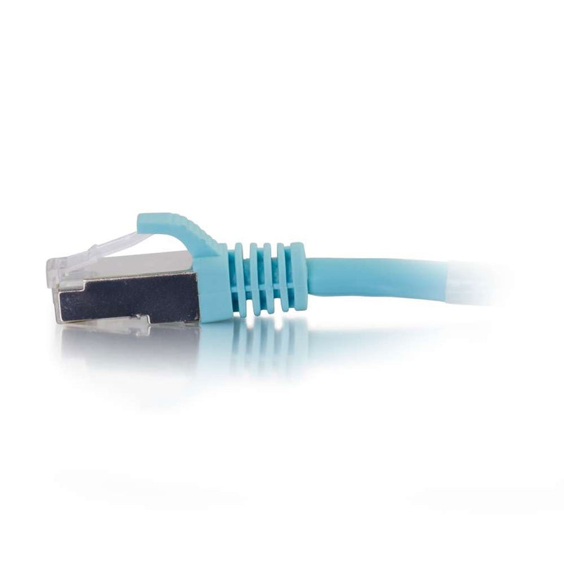 C2G Cat6a Snagless Shielded (STP) Ethernet Network Patch Cable - Aqua (6")