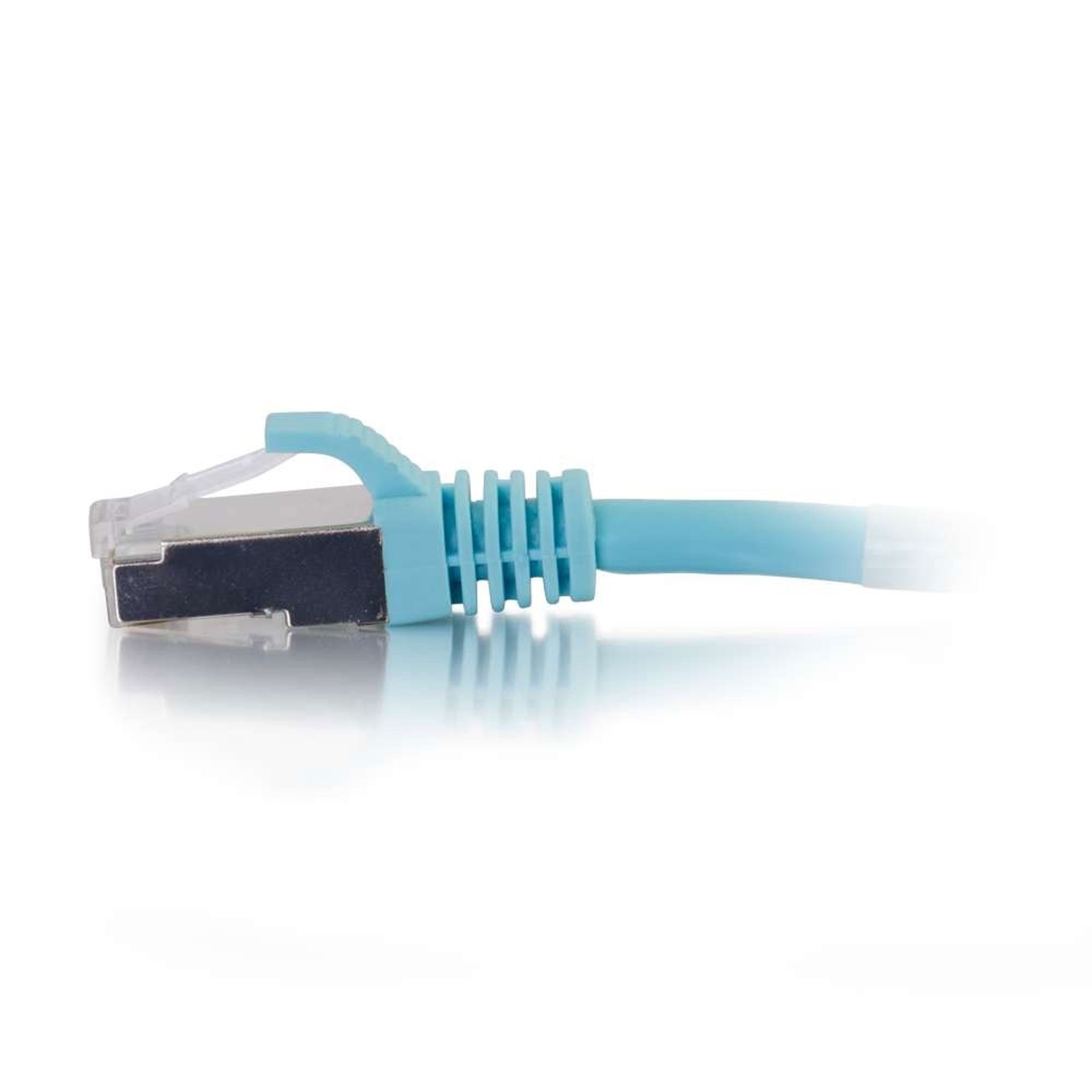 C2G Cat6a Snagless Shielded (STP) Ethernet Network Patch Cable - Aqua (6')