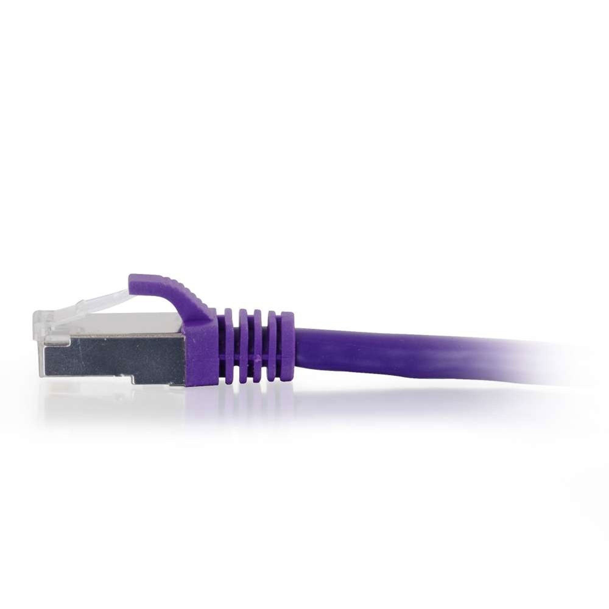 C2G Cat6 Snagless Shielded (STP) Ethernet Network Patch Cable - Purple (1')