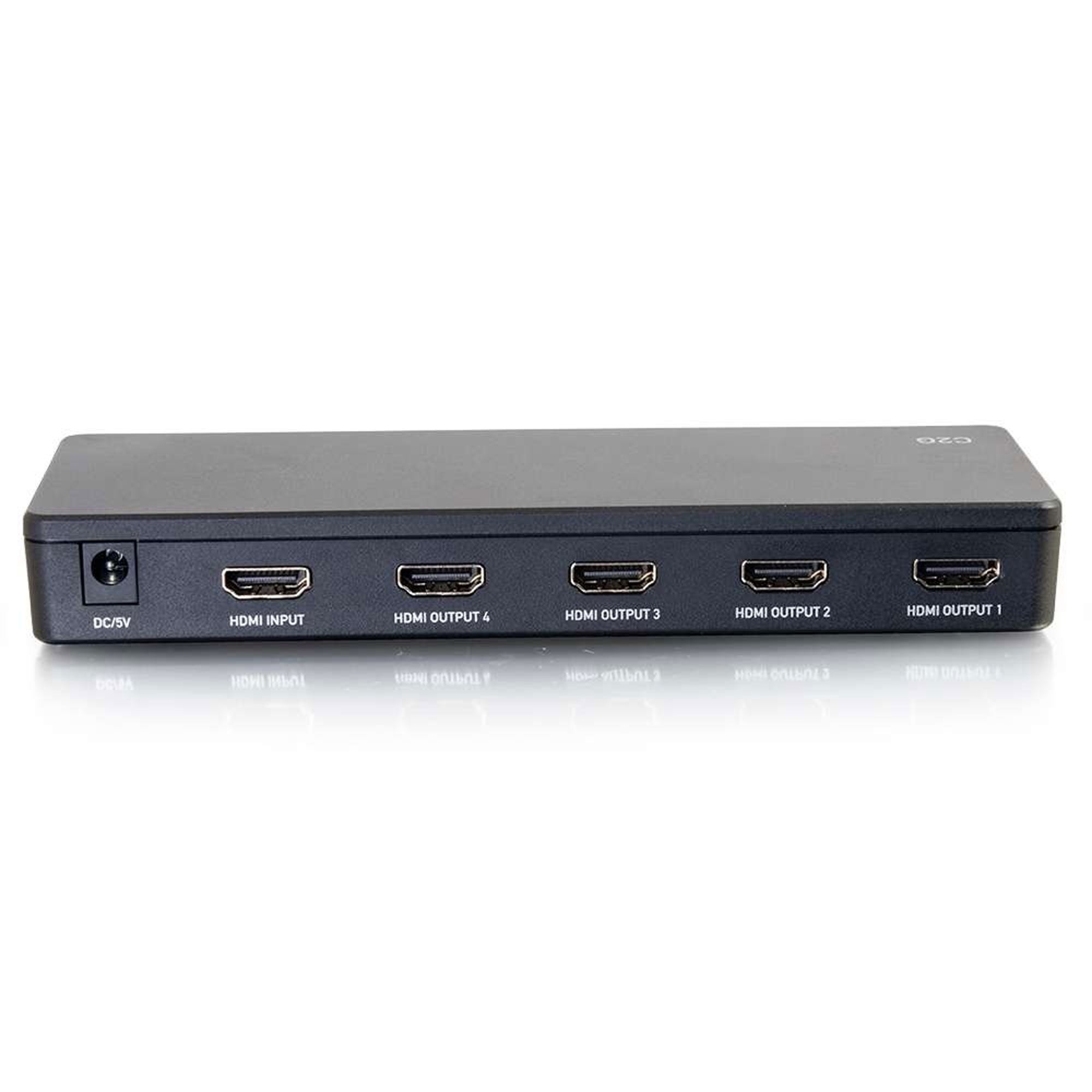 C2G 41058 HDMI Distribution Amplifier Splitter 4K30 (4 Port)
