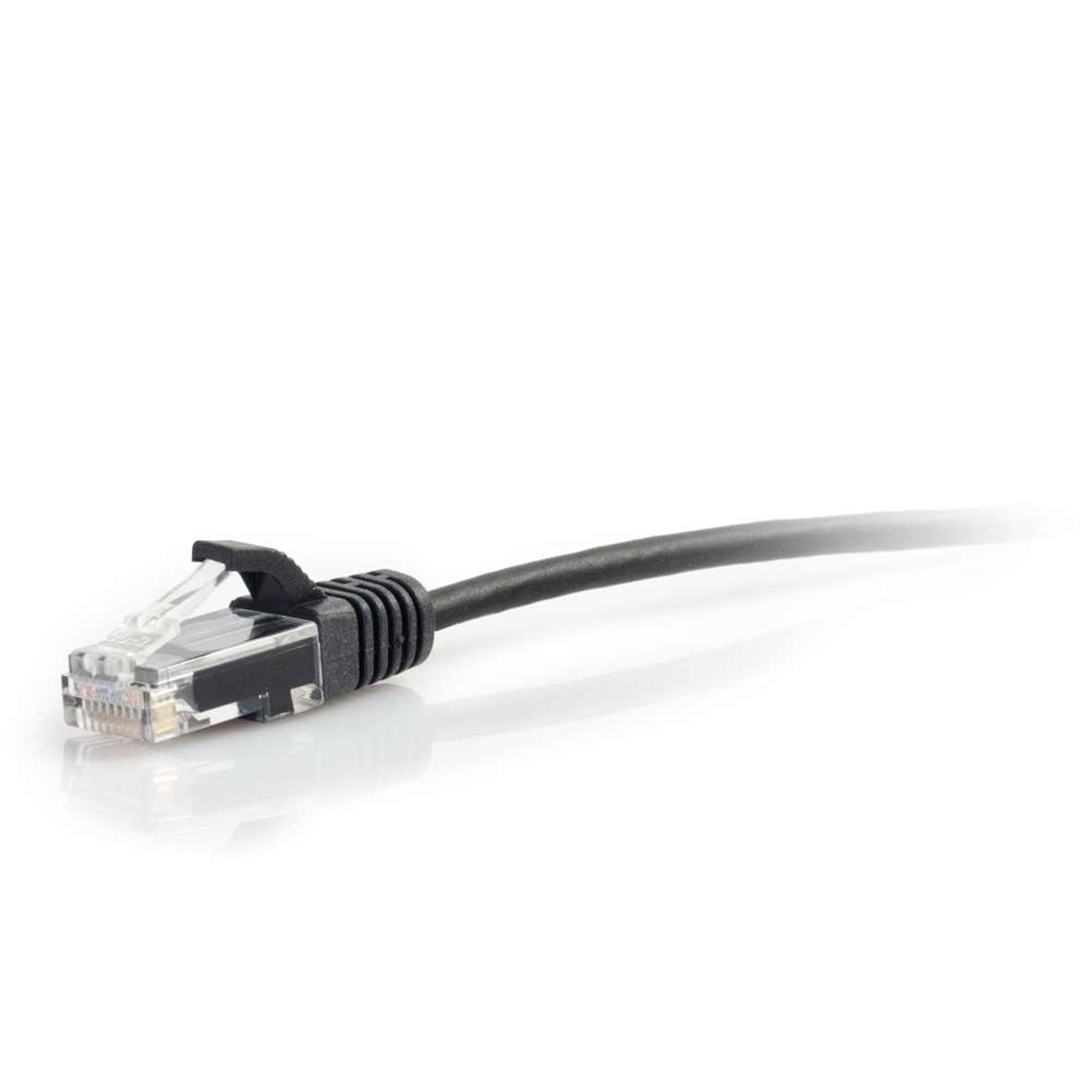 C2G Cat6 Snagless Unshielded (UTP) Slim Ethernet Network Patch Cable - Black (1')