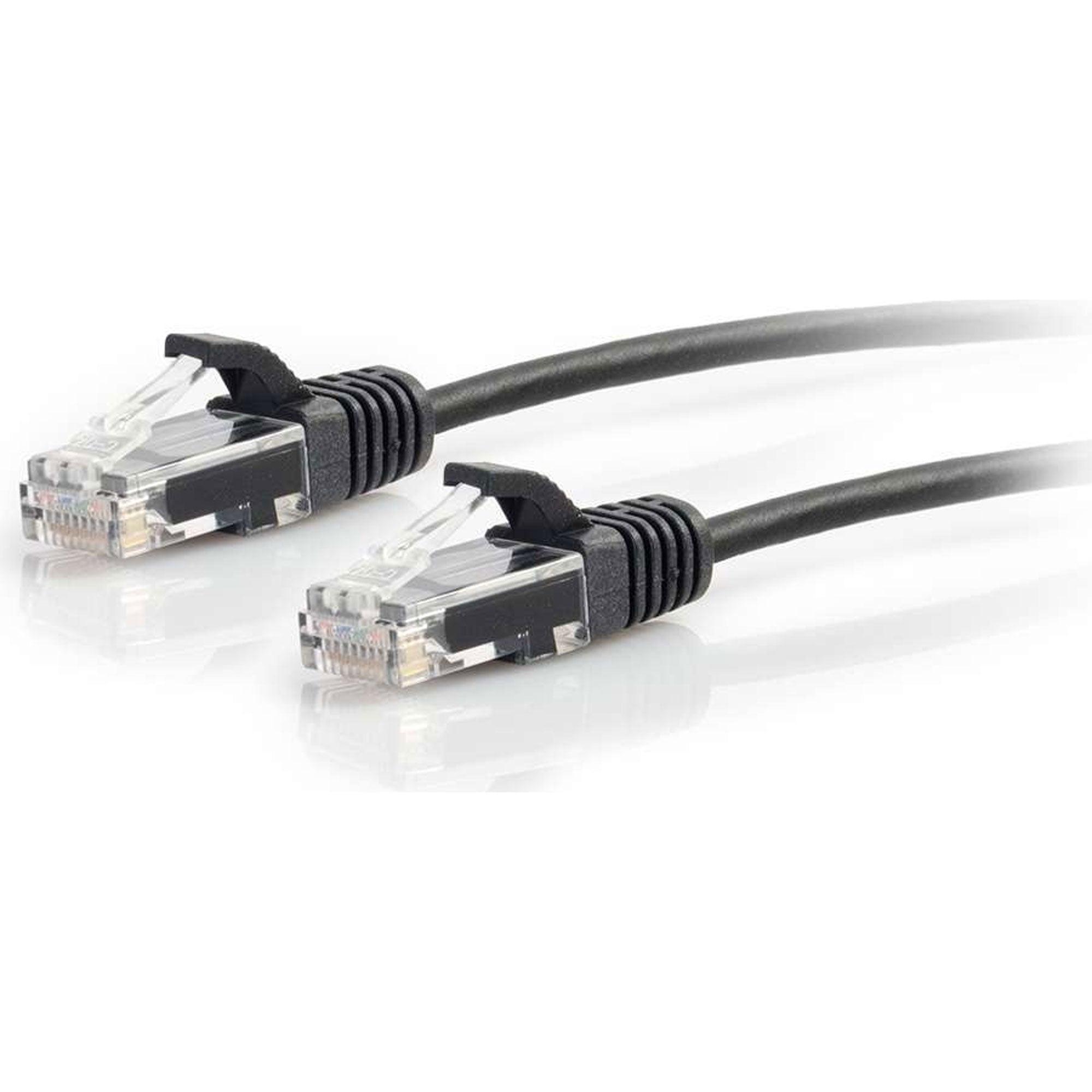 C2G Cat6 Snagless Unshielded (UTP) Slim Ethernet Network Patch Cable - Black (3')