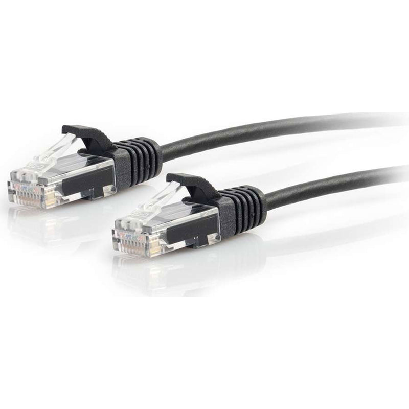 C2G Cat6 Snagless Unshielded (UTP) Slim Ethernet Network Patch Cable - Black (2.5')