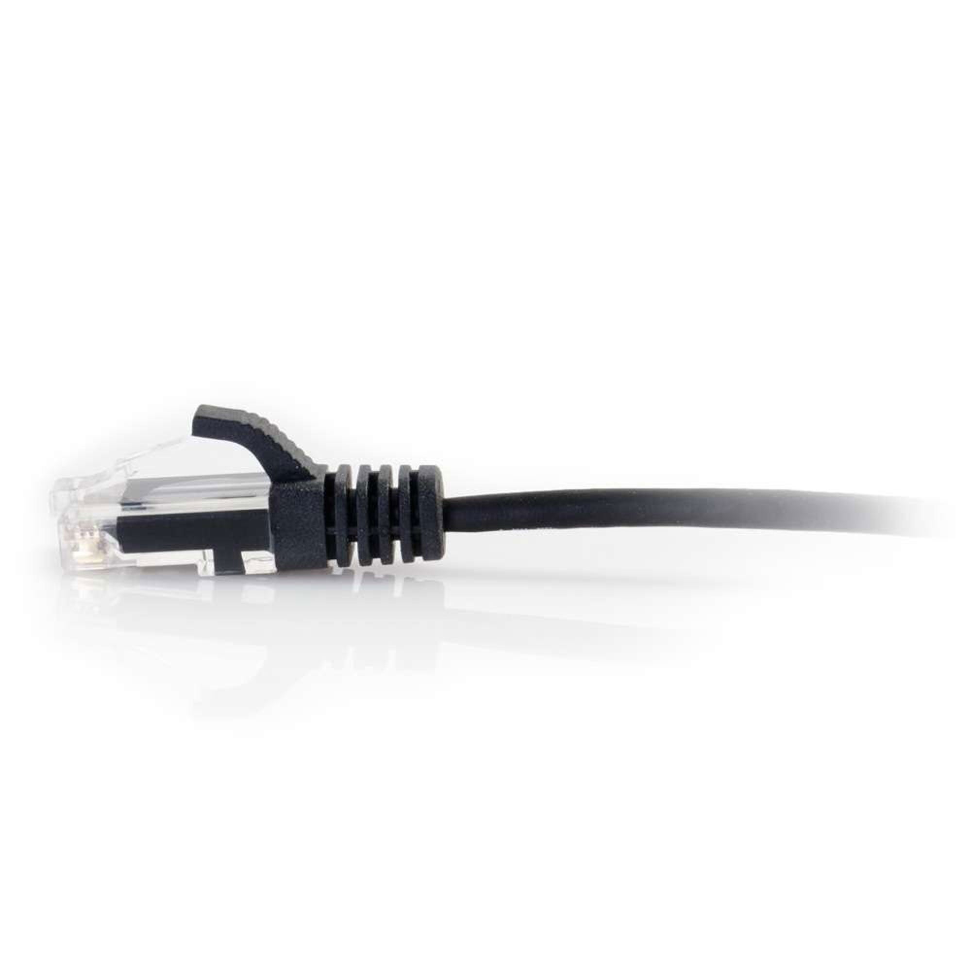 C2G Cat6 Snagless Unshielded (UTP) Slim Ethernet Network Patch Cable - Black (3')
