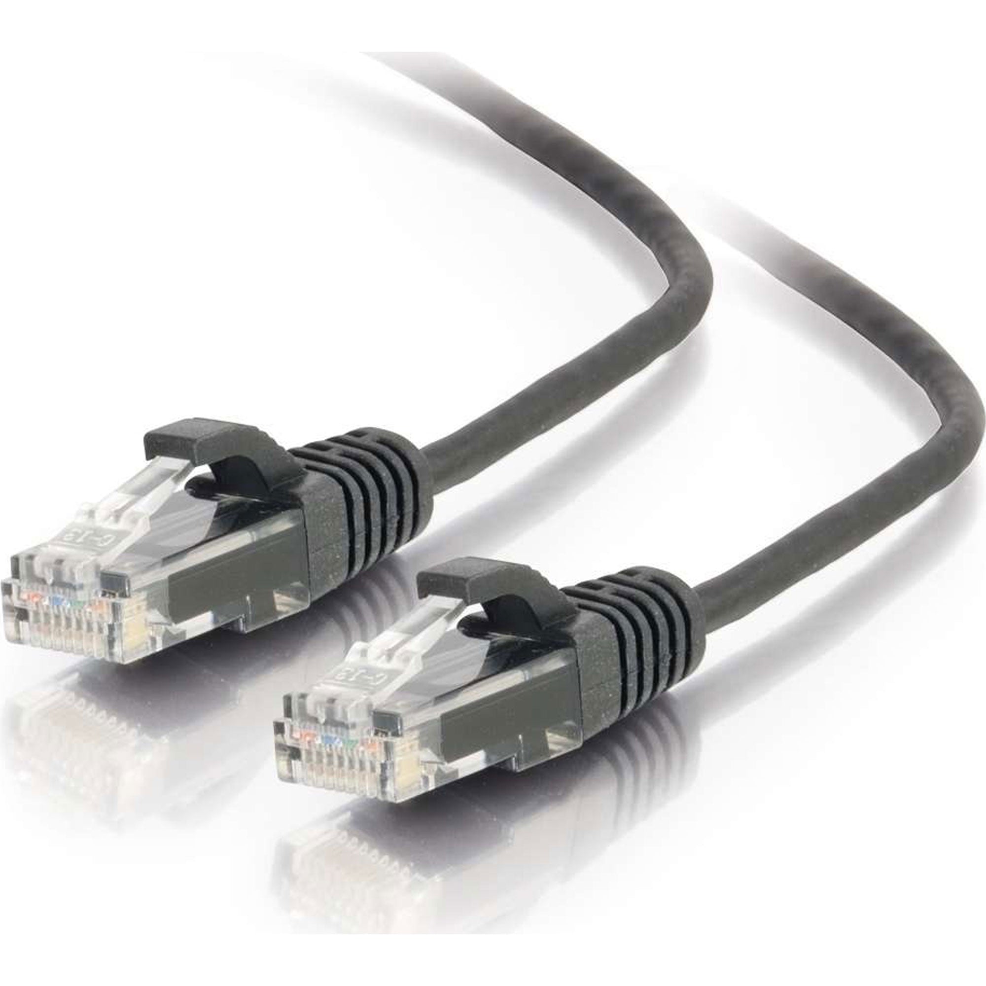 C2G Cat5e Snagless Unshielded (UTP) Slim Ethernet Network Patch Cable - Black (5')
