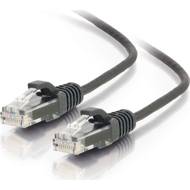 C2G Cat5e Snagless Unshielded (UTP) Slim Ethernet Network Patch Cable - Black (10')