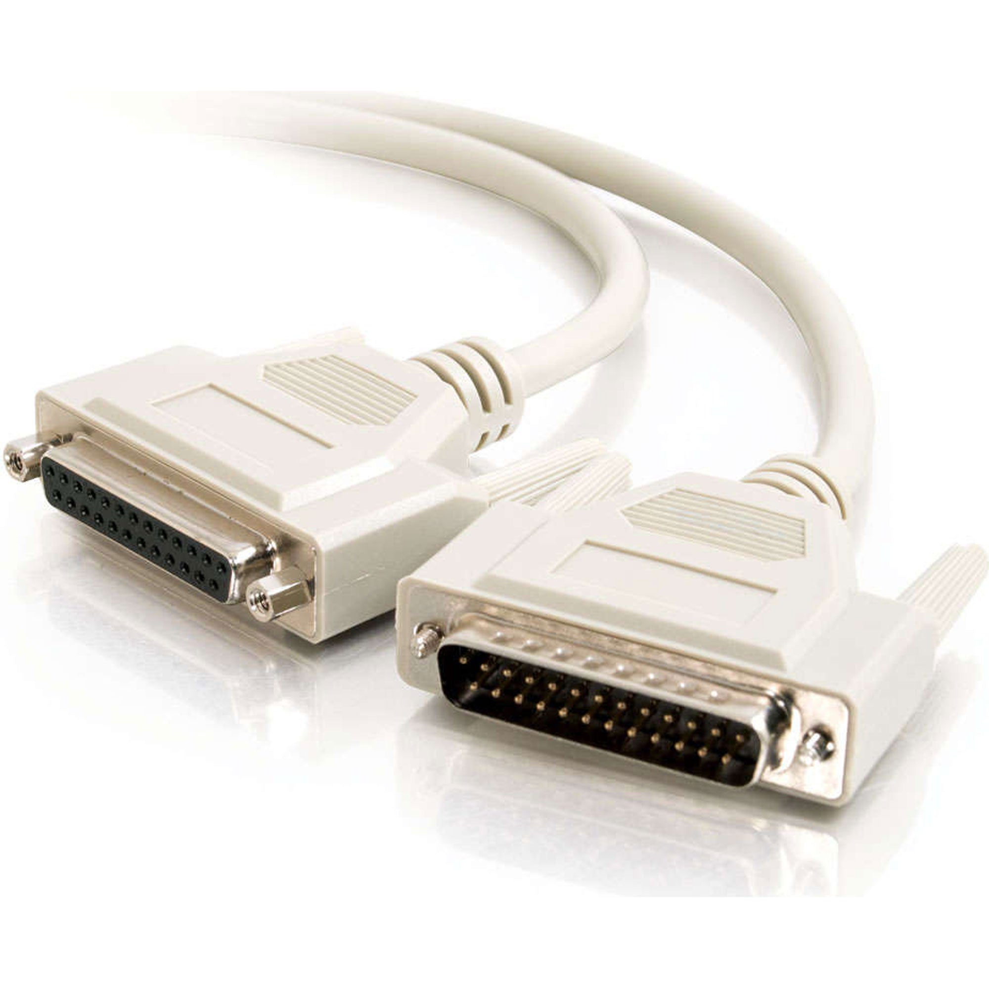 C2G DB25 Male/Female Serial RS232 Extension Cable (25')