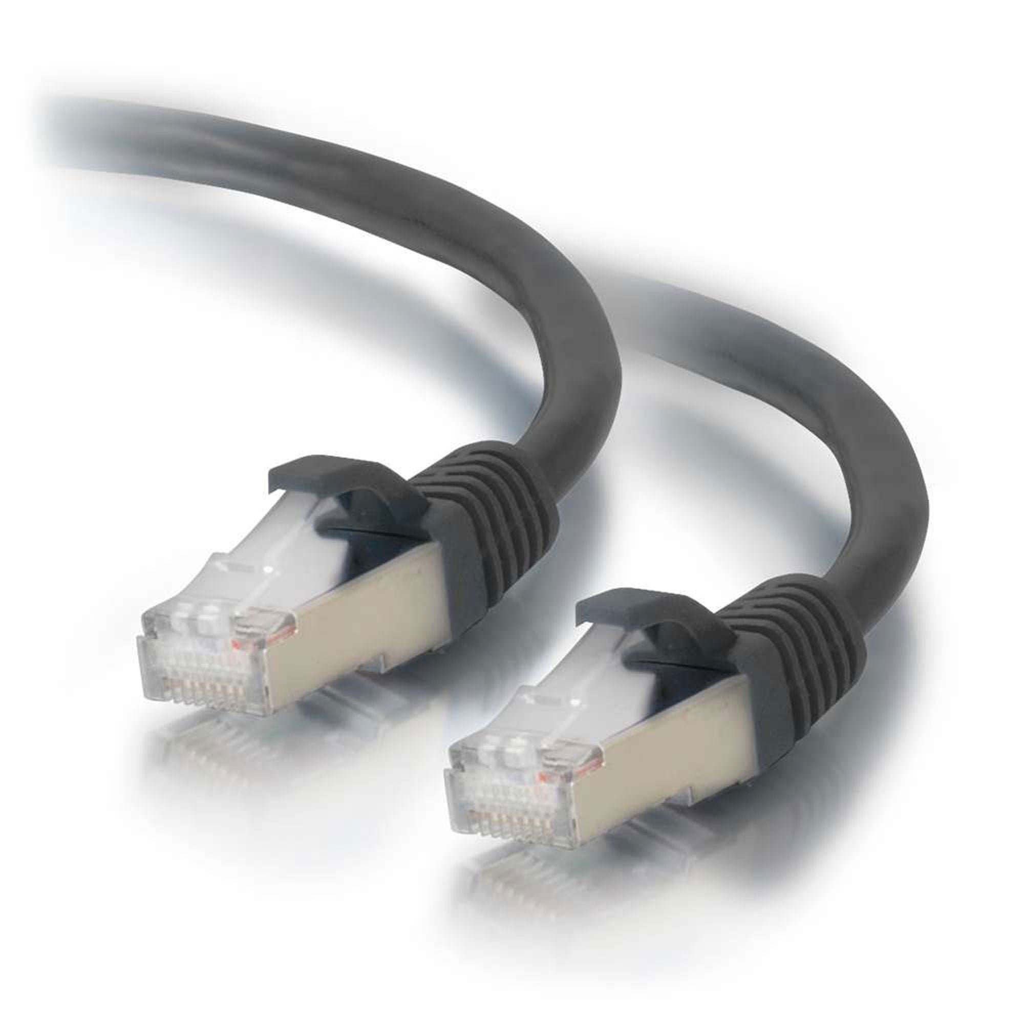 C2G Cat6 Snagless Shielded (STP) Ethernet Network Patch Cable - Black (12')