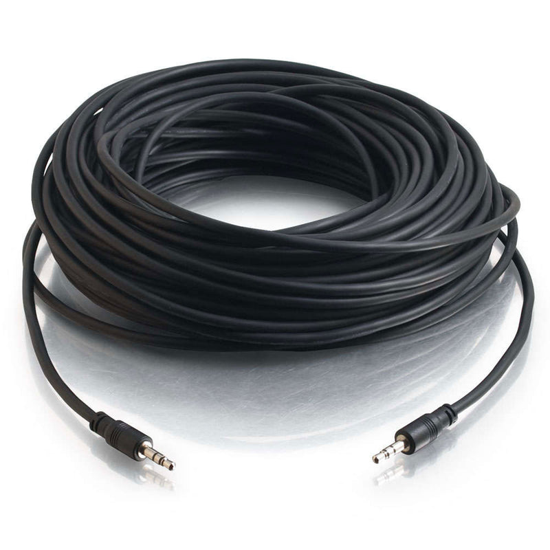 C2G 3.5mm Stereo Audio Cable With Low Profile Connectors Male/Male - In-Wall CMG-Rated (75')