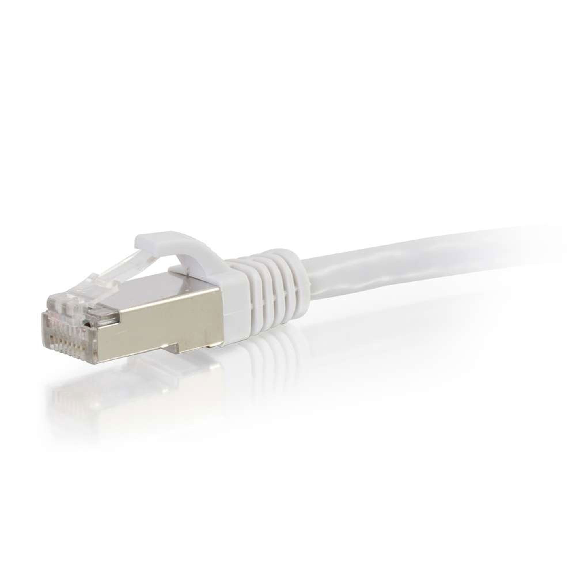 C2G Cat6 Snagless Shielded (STP) Ethernet Network Patch Cable - White (3')