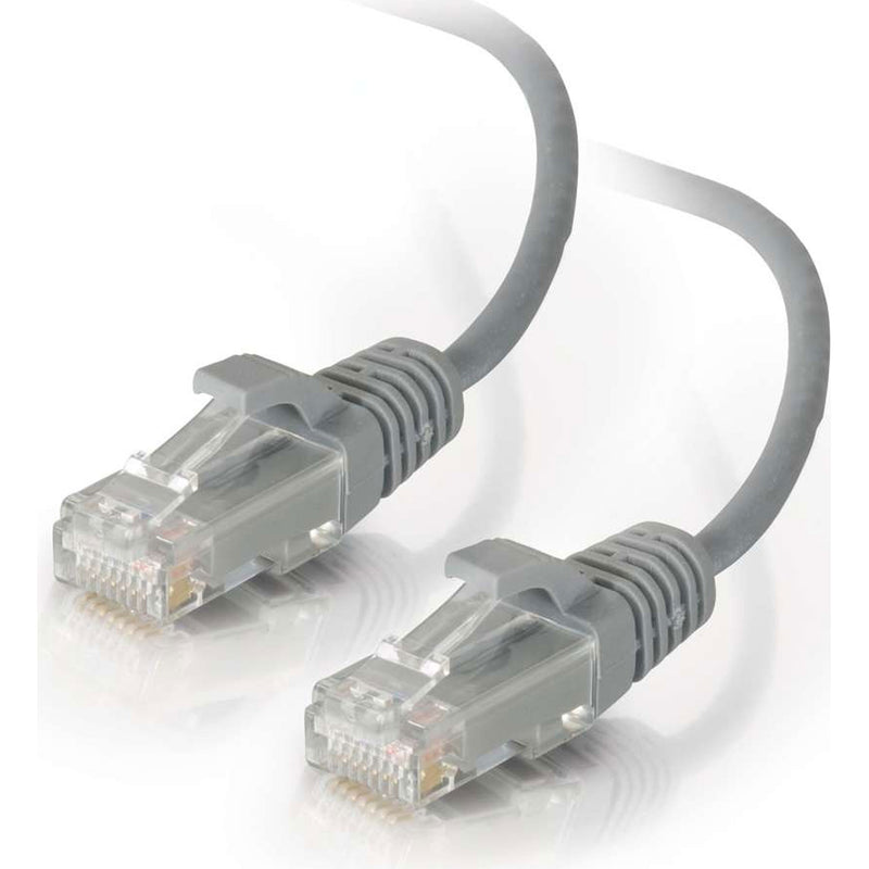 C2G Cat5e Snagless Unshielded (UTP) Slim Ethernet Network Patch Cable - Grey (6')